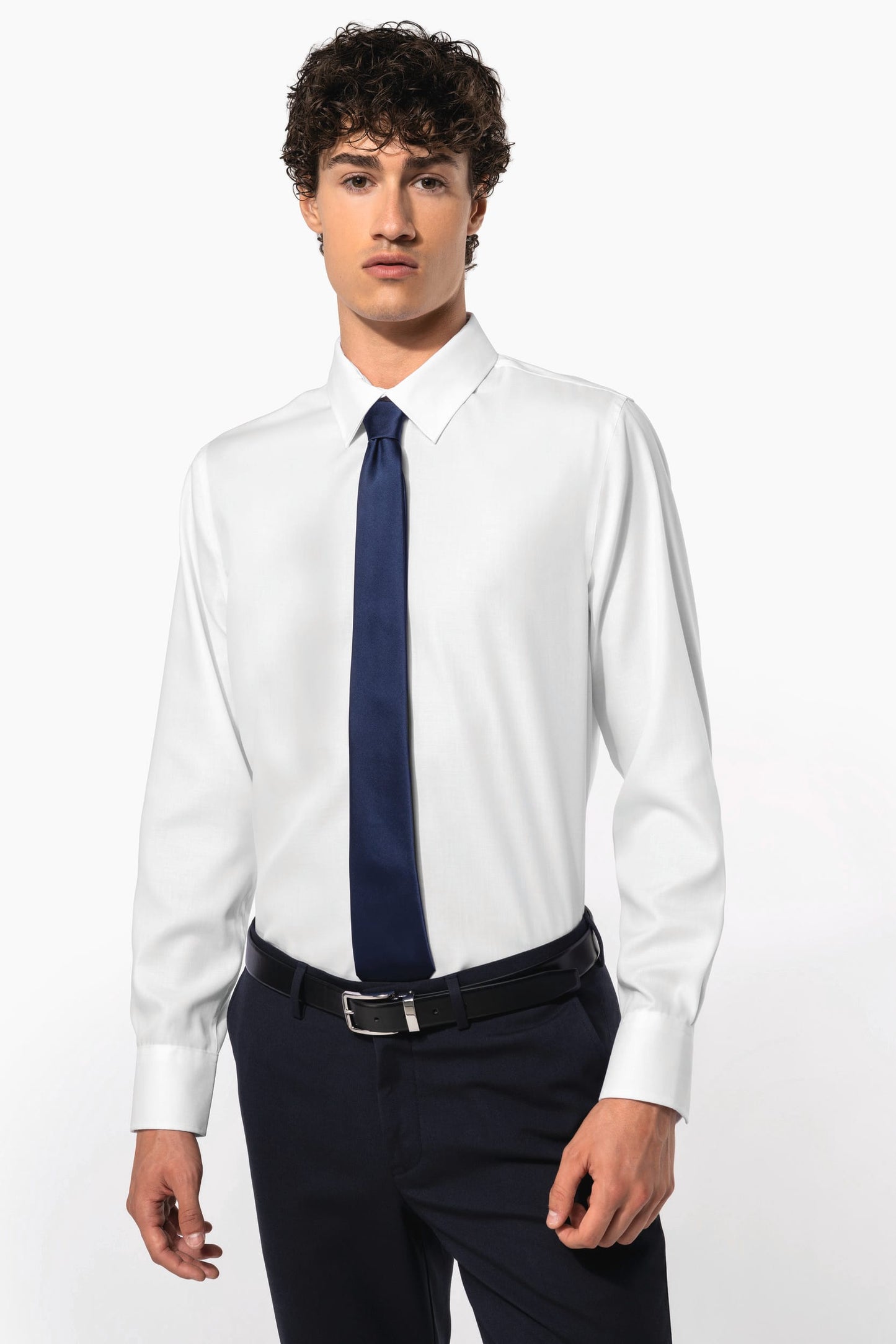 K522 - Camicia uomo attillata manica lunga no-stiro