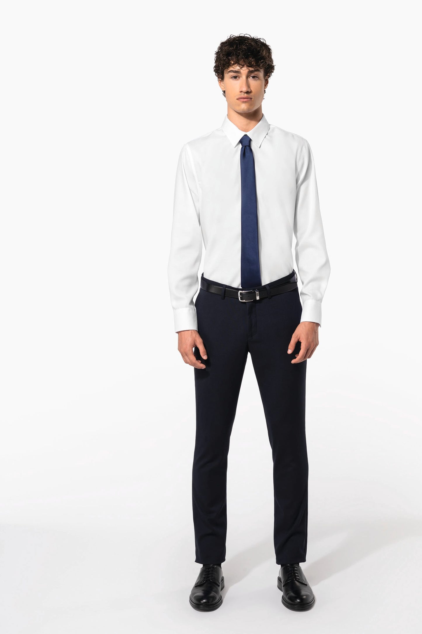 K522 - Camicia uomo attillata manica lunga no-stiro