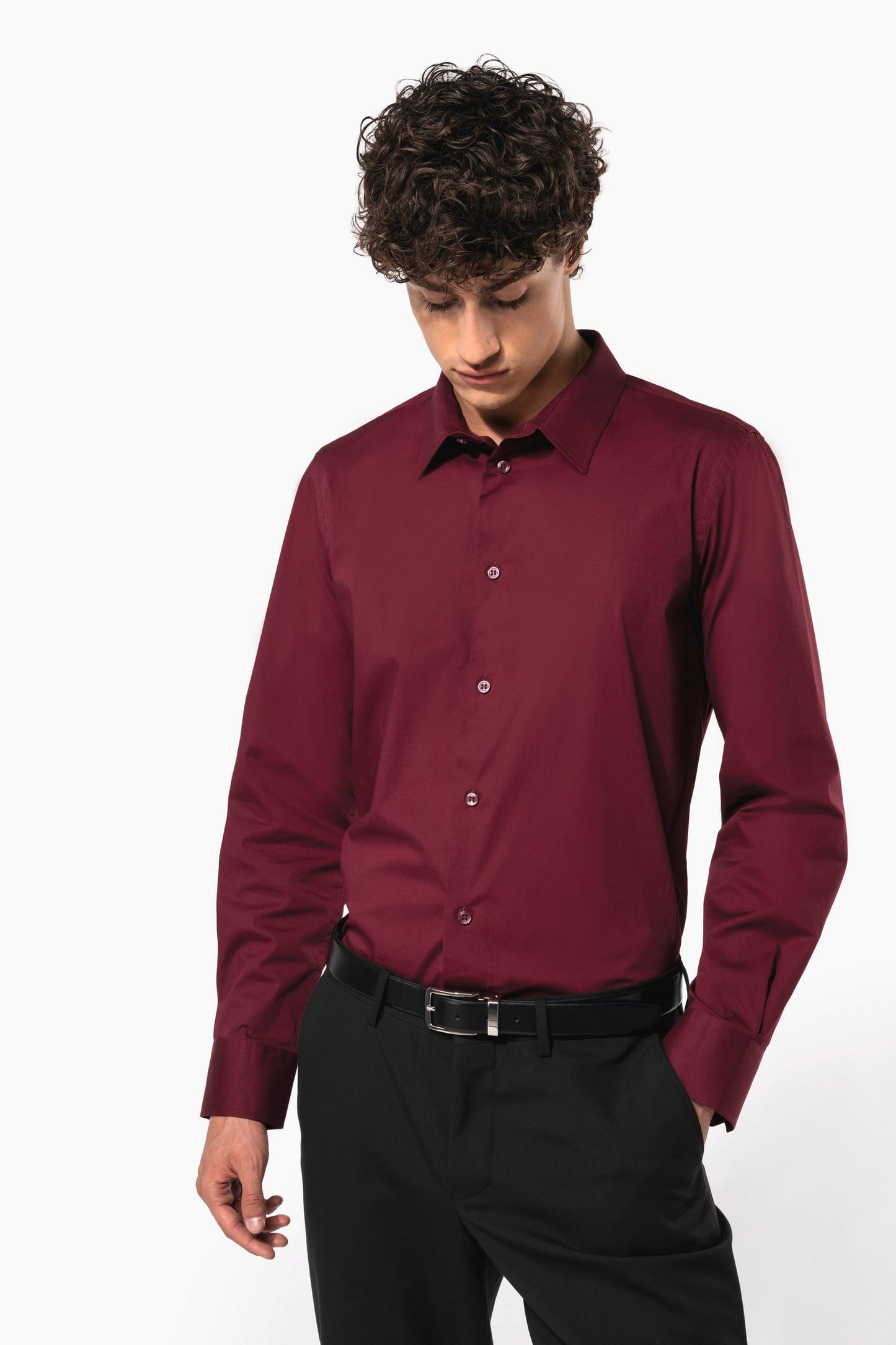 K529 - Camicia uomo elasticizzata manica lunga