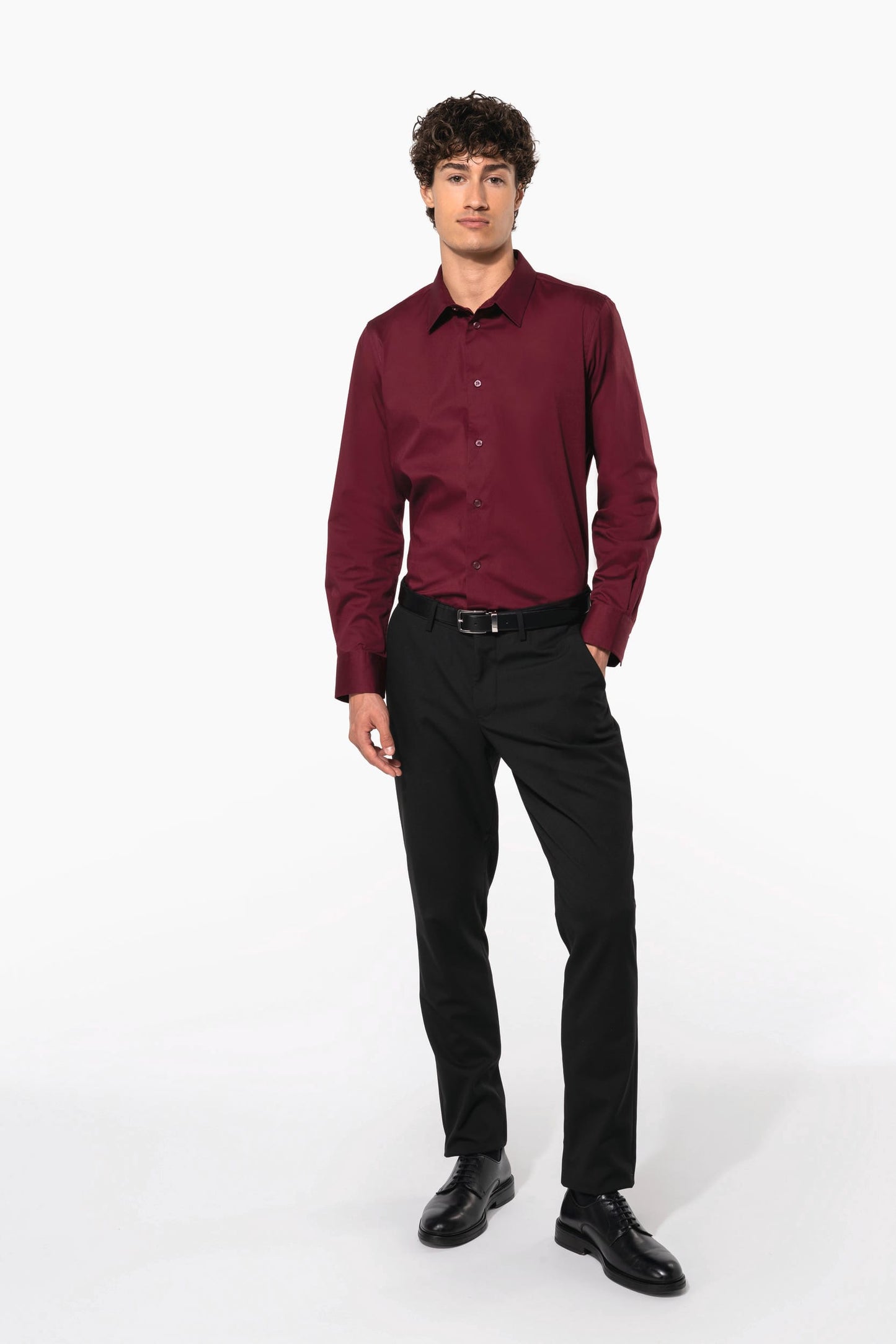 K529 - Camicia uomo elasticizzata manica lunga