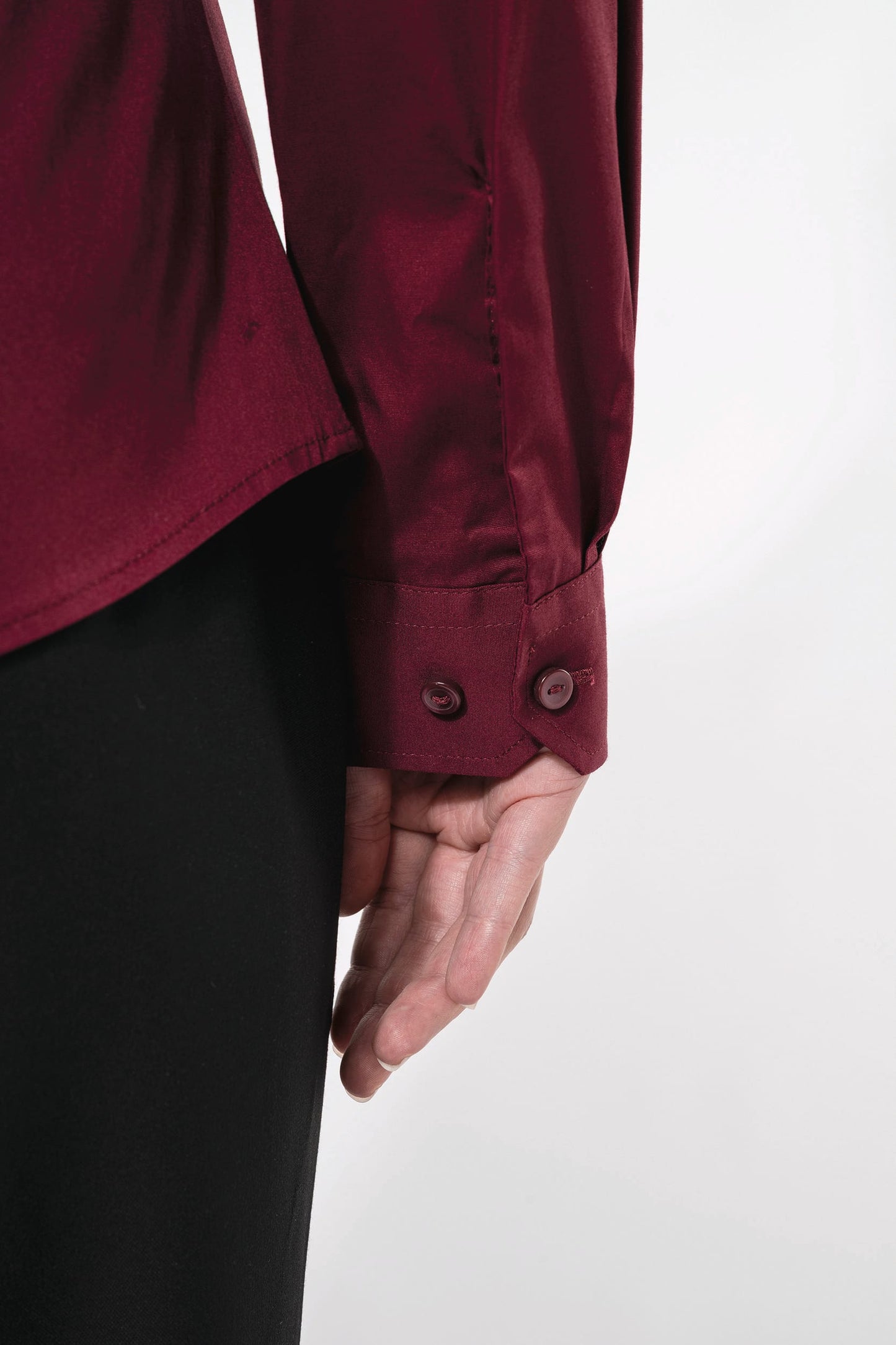 K530 - Camicia donna elasticizzata manica lunga