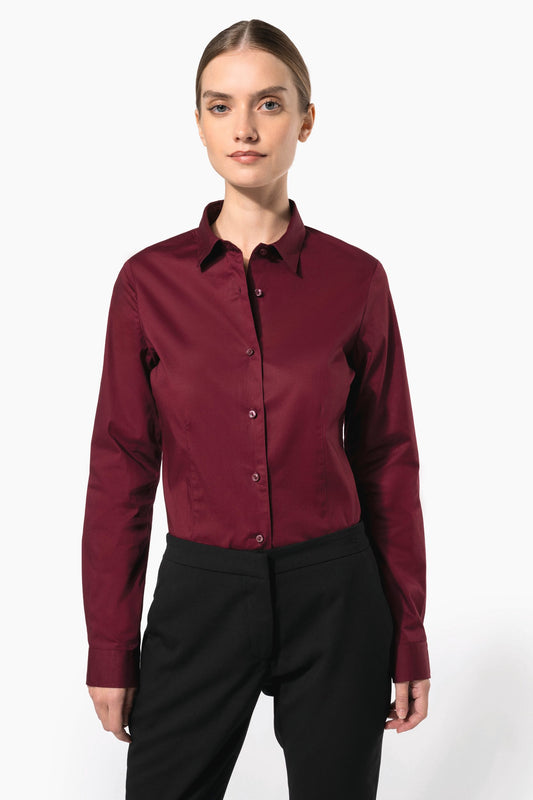 K530 - Camicia donna elasticizzata manica lunga