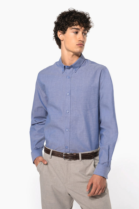 K533C - Camicia Oxford uomo manica lunga