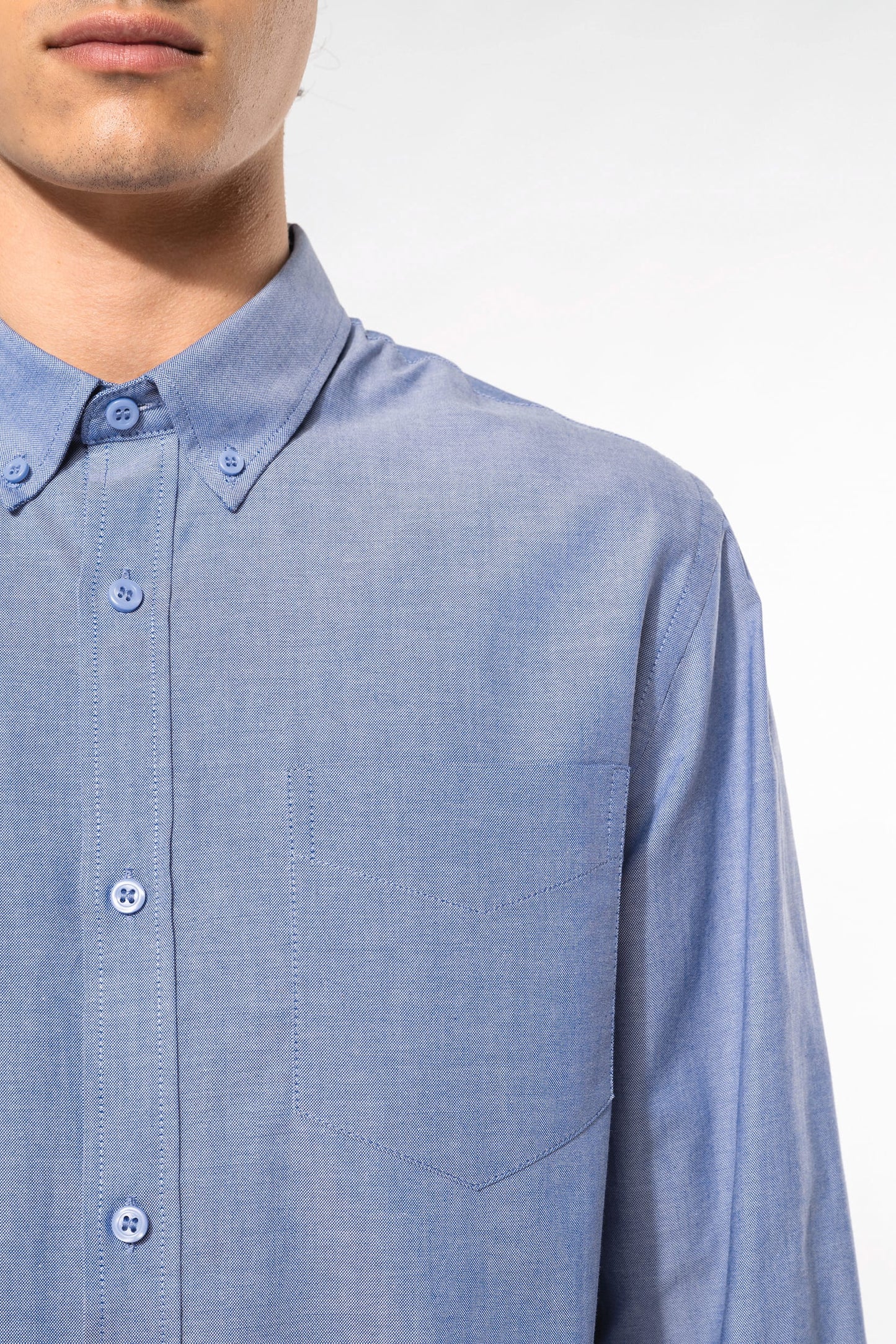 K533C - Camicia Oxford uomo manica lunga