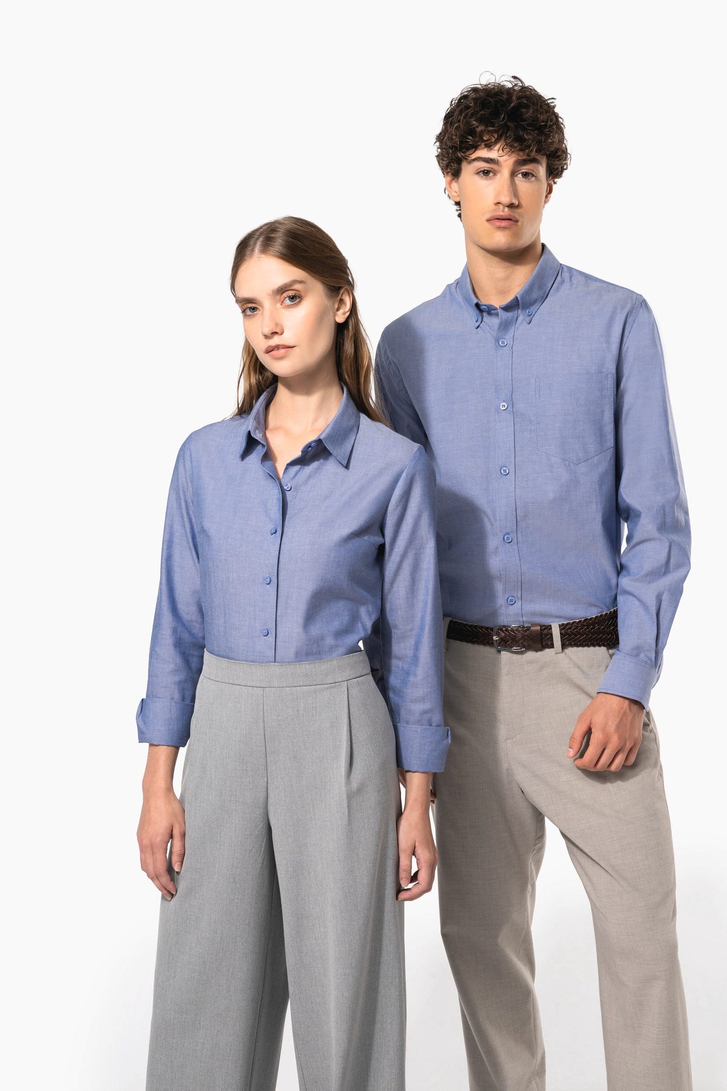 K533C - Camicia Oxford uomo manica lunga