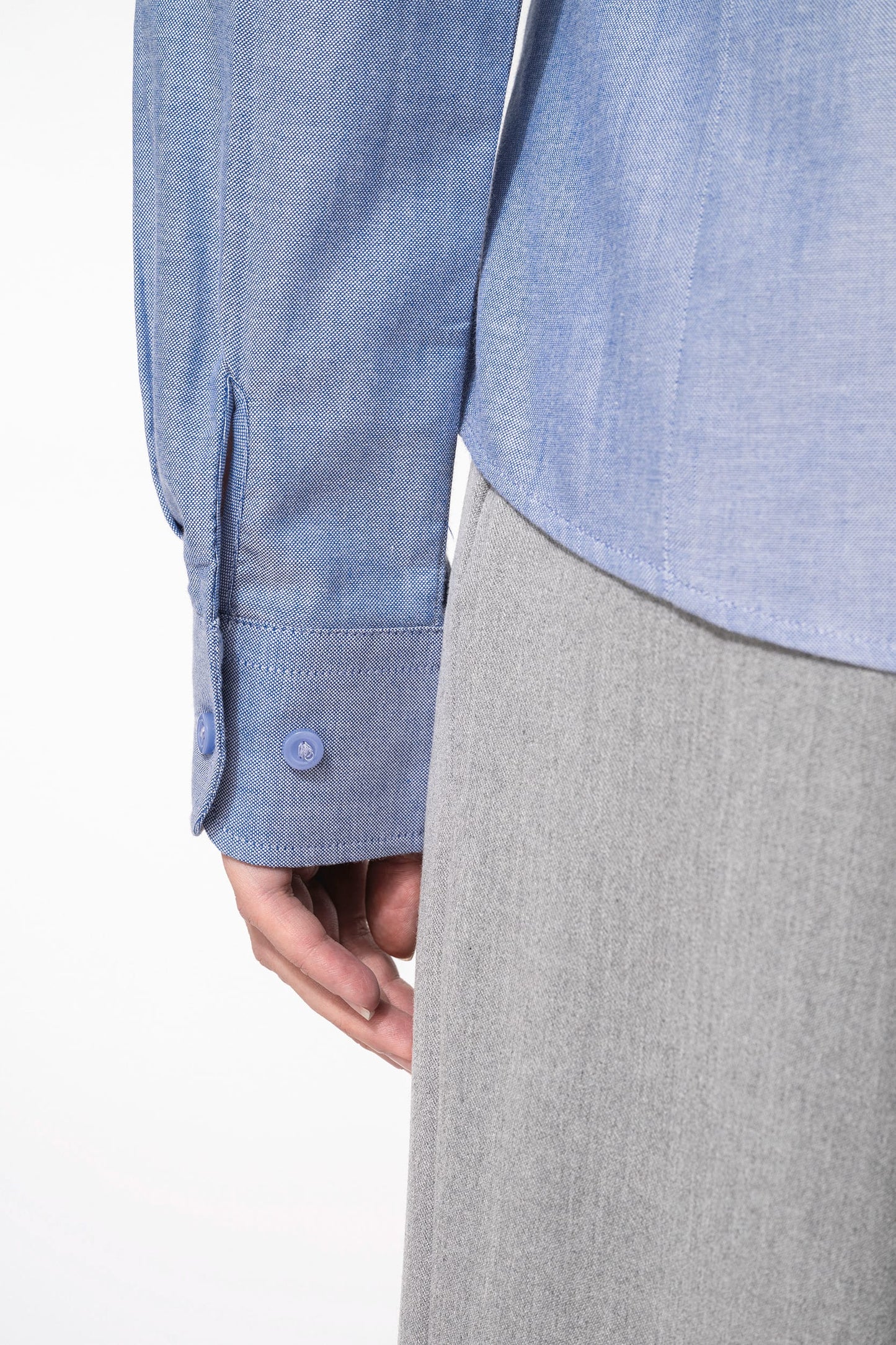 K534C - Camicia Oxford donna manica lunga