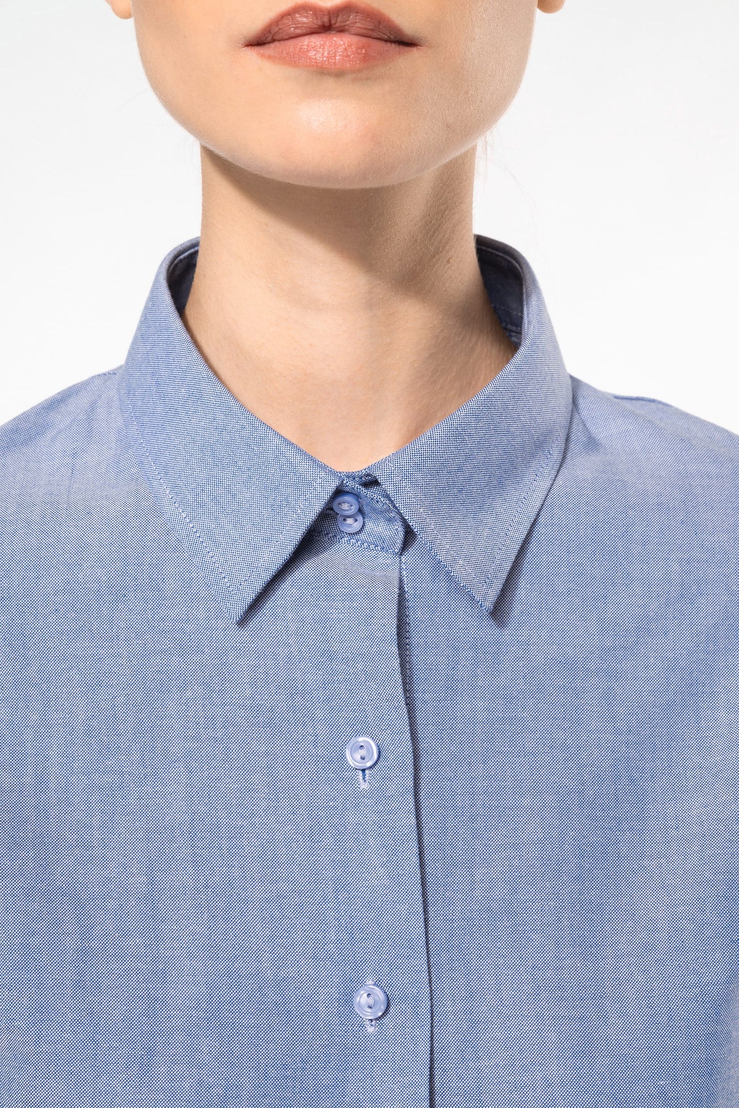 K534C - Camicia Oxford donna manica lunga