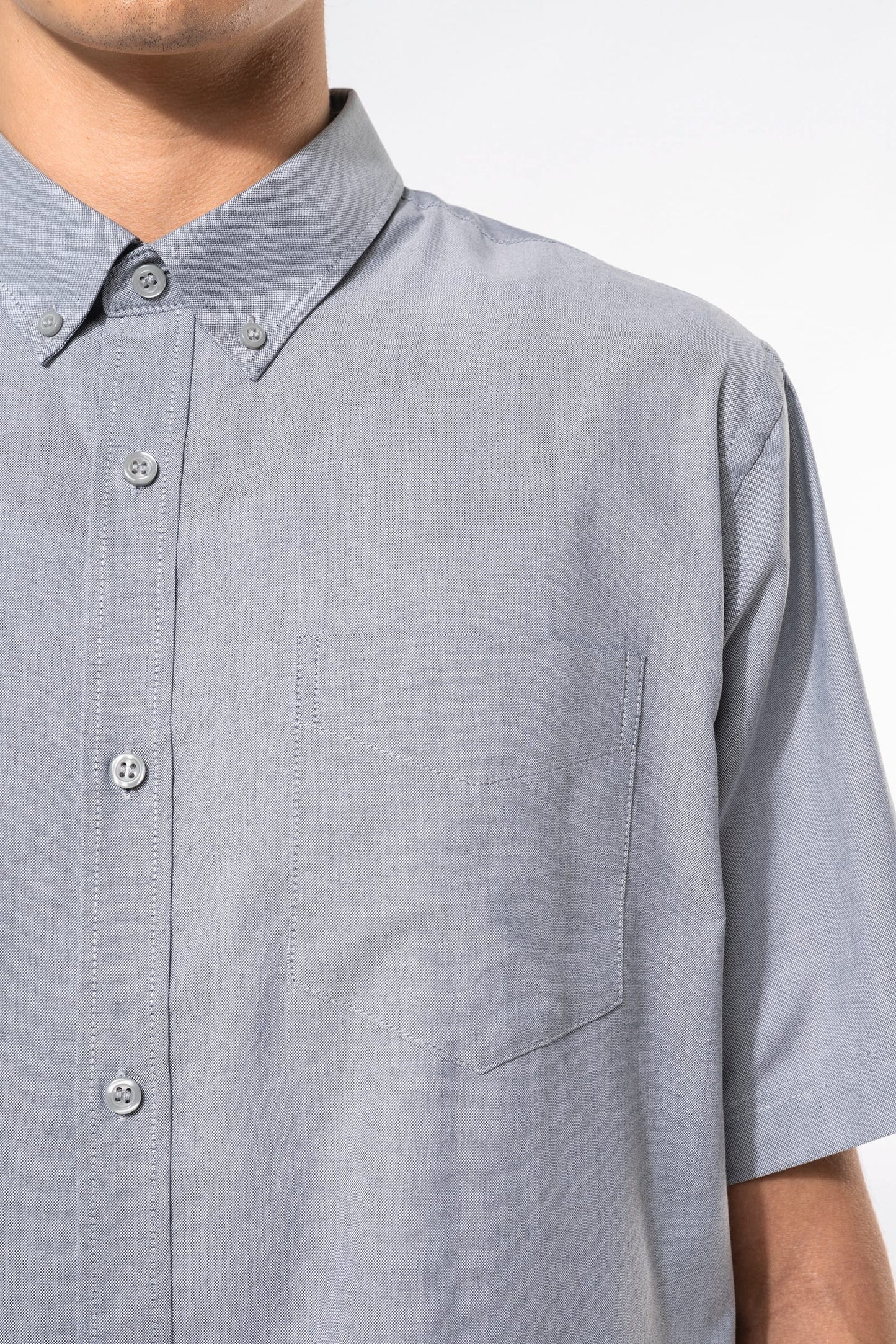 K535 - Camicia Oxford uomo manica corta