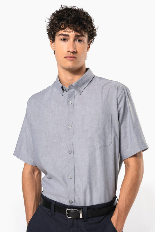 K535C - Camicia Oxford uomo manica corta