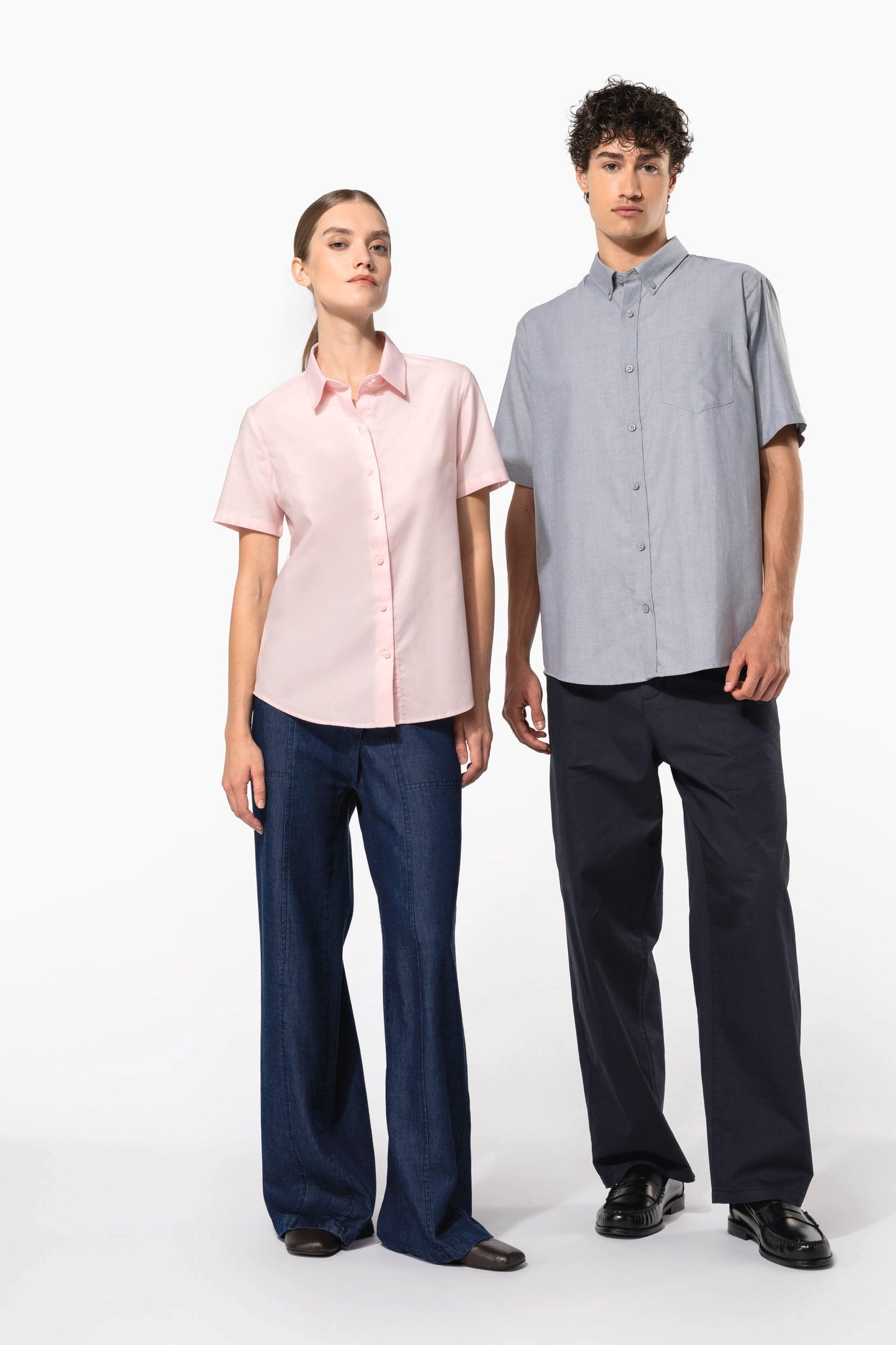 K535 - Camicia Oxford uomo manica corta