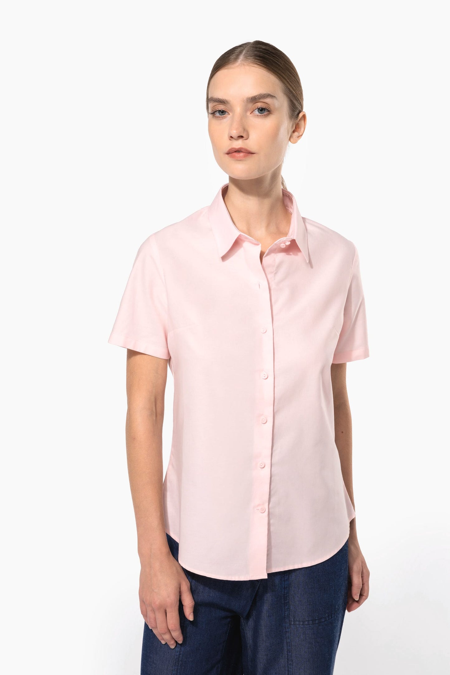 K536 - Camicia Oxford donna manica corta