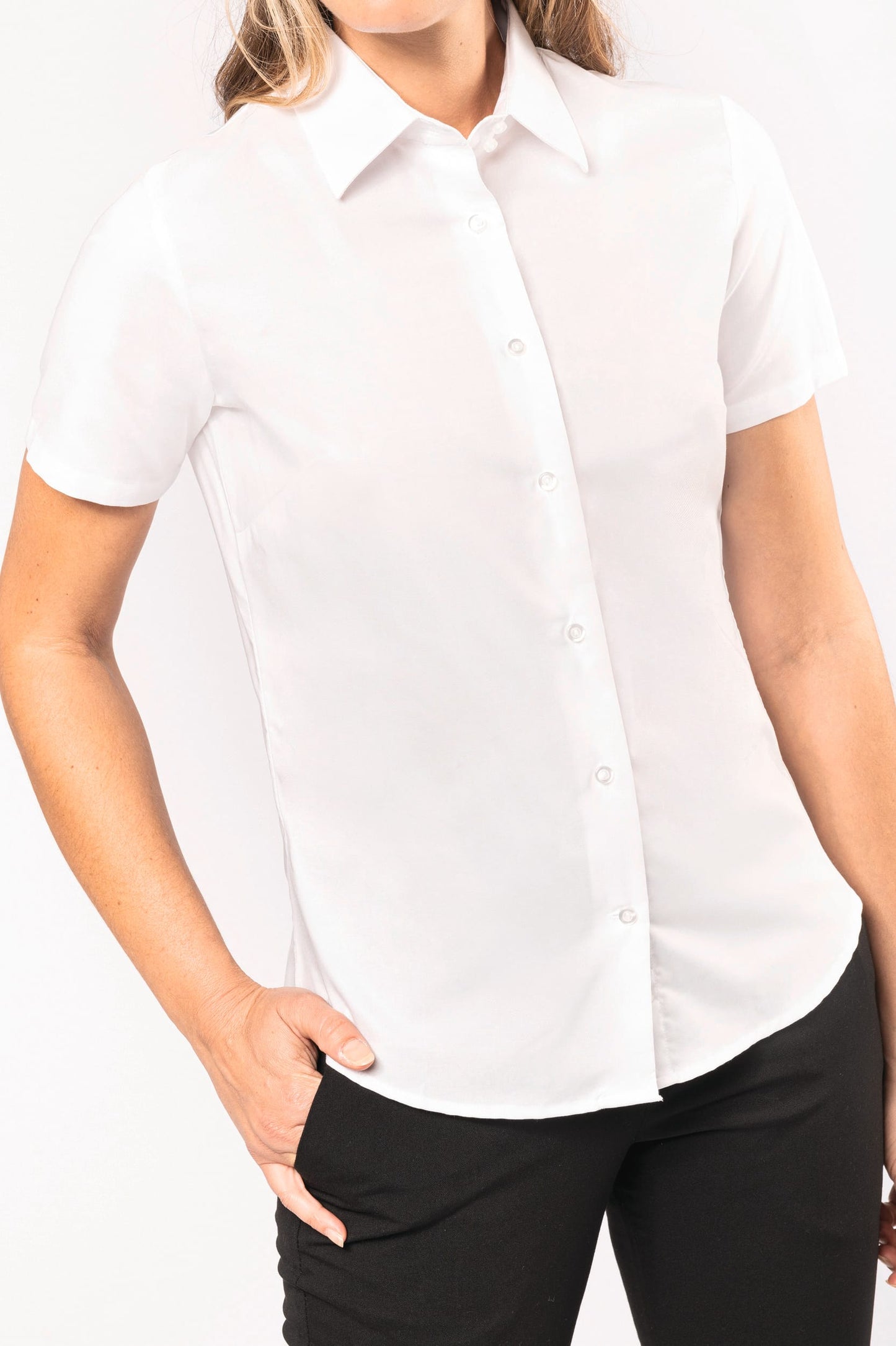 K536 - Camicia Oxford donna manica corta