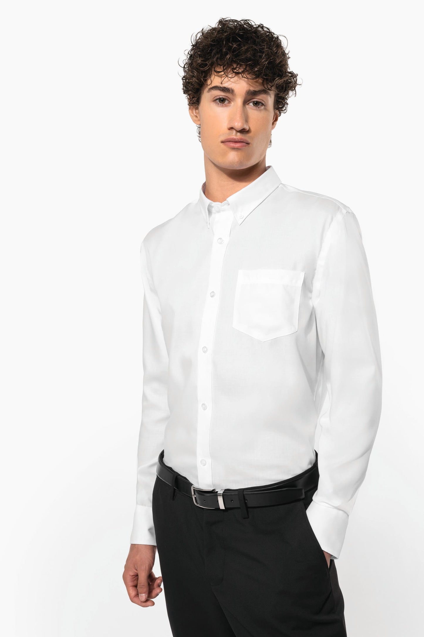 K537 - Camicia uomo manica lunga no stiro