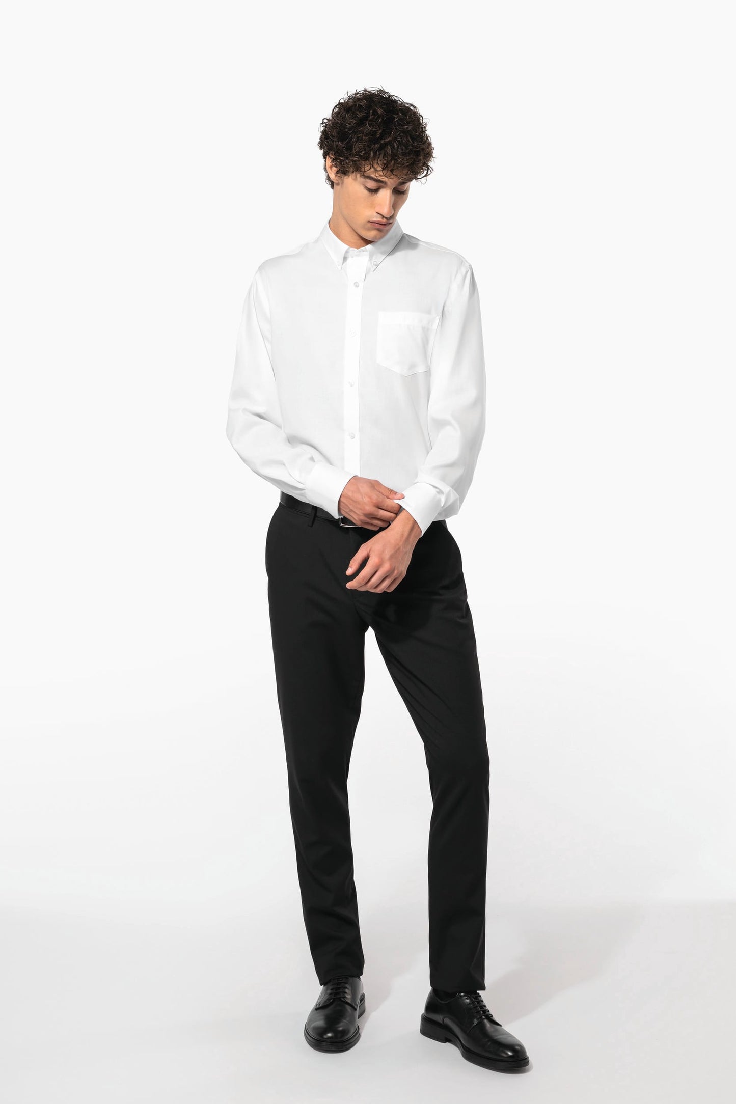 K537 - Camicia uomo manica lunga no stiro