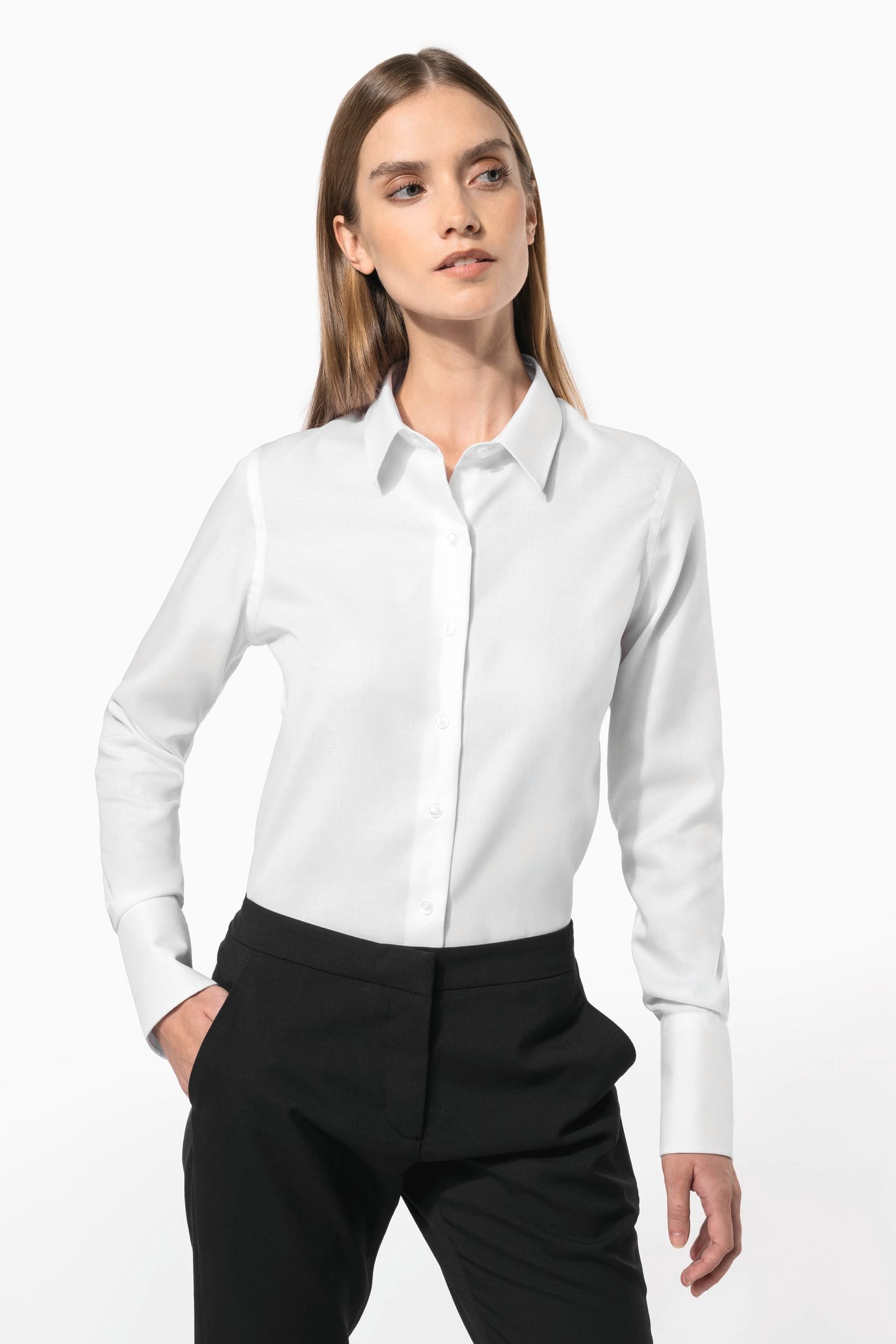 K538C - Camicia donna manica lunga no stiro