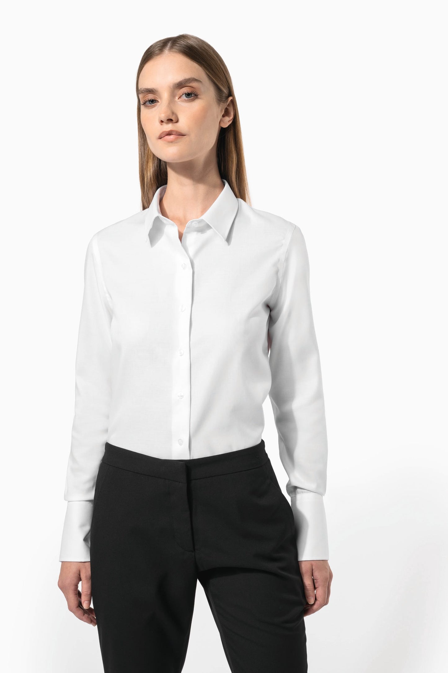K538 - Camicia donna manica lunga no stiro