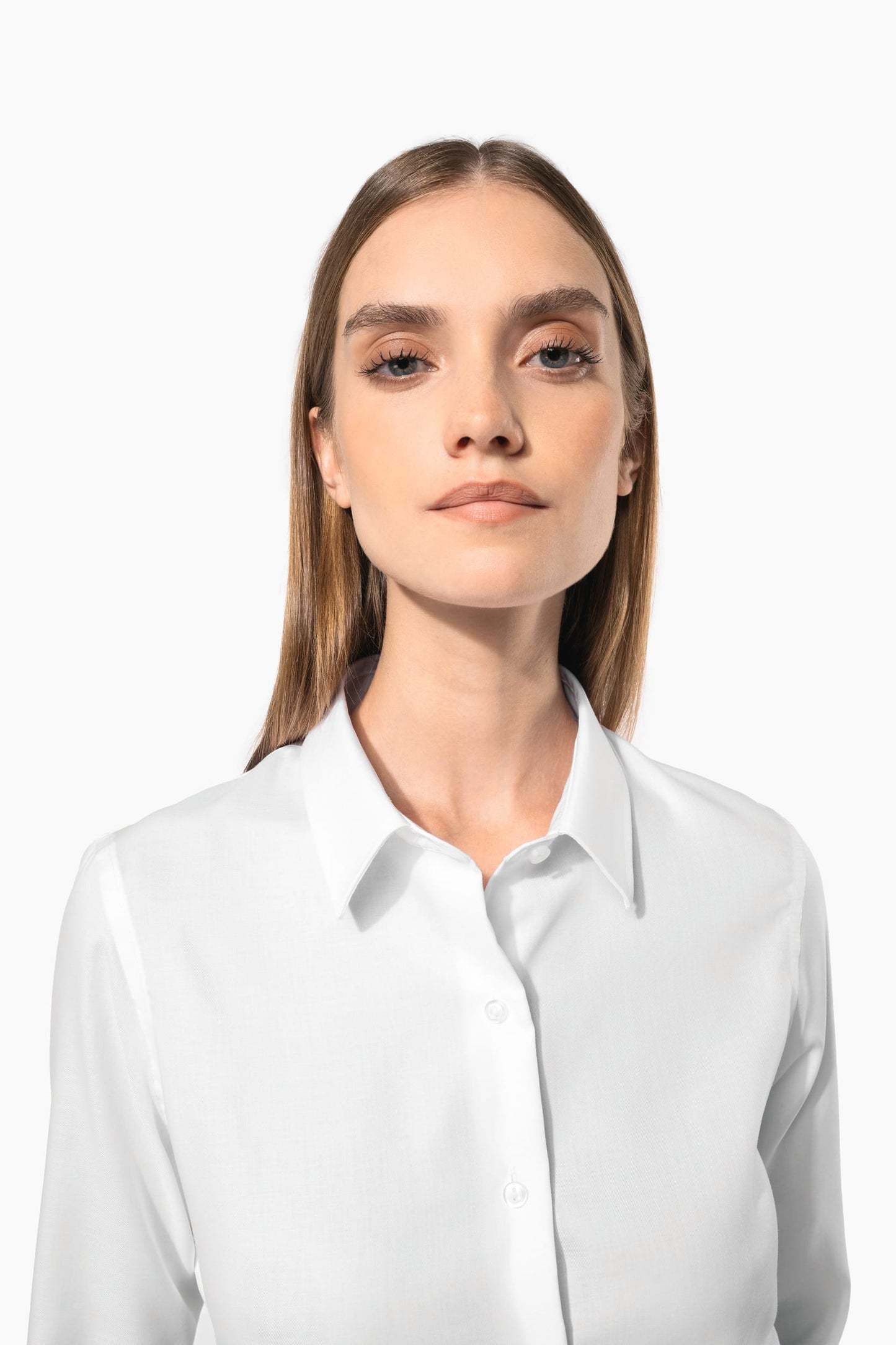 K538 - Camicia donna manica lunga no stiro