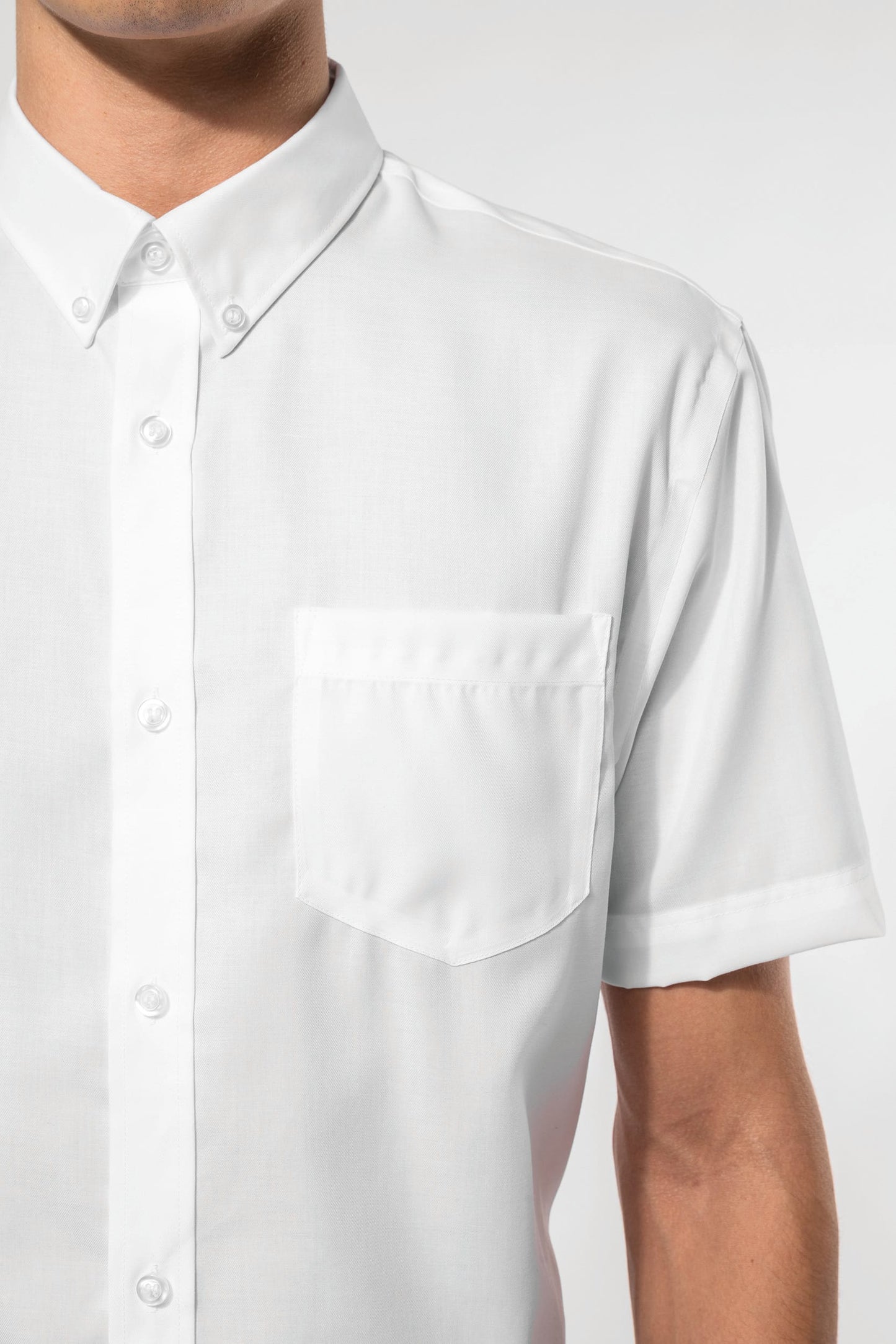 K539C - Camicia uomo Micro Twill manica corta no stiro