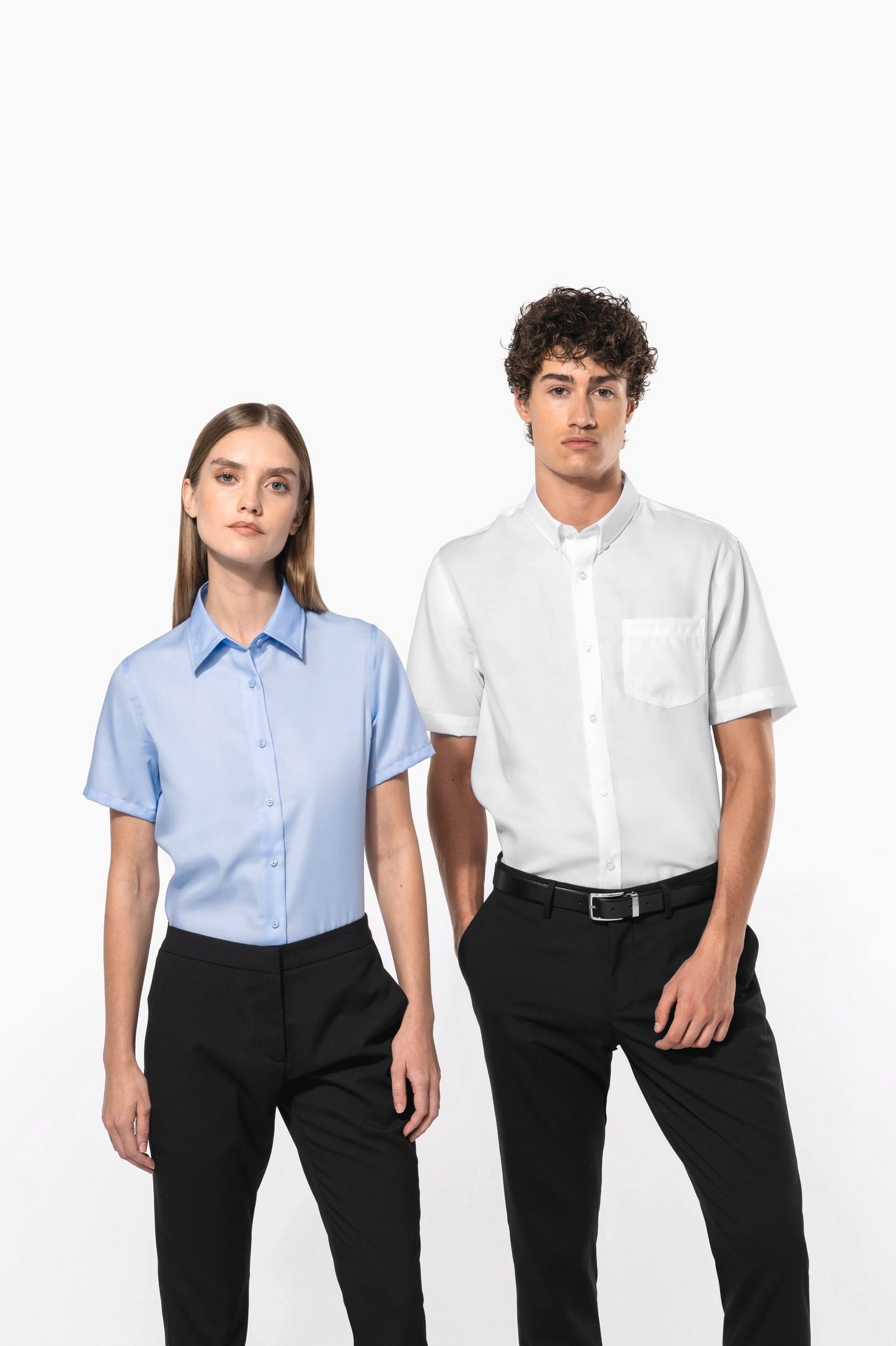 K540C - Camicia donna manica corta no stiro