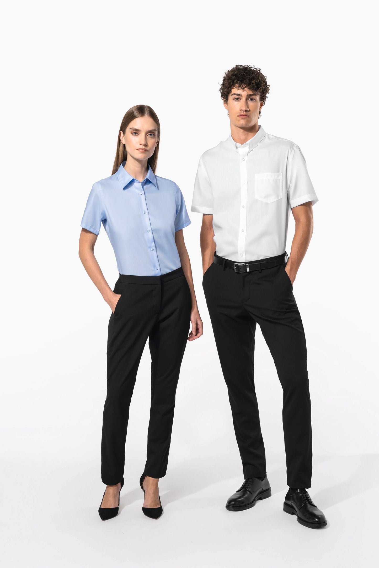 K540C - Camicia donna manica corta no stiro