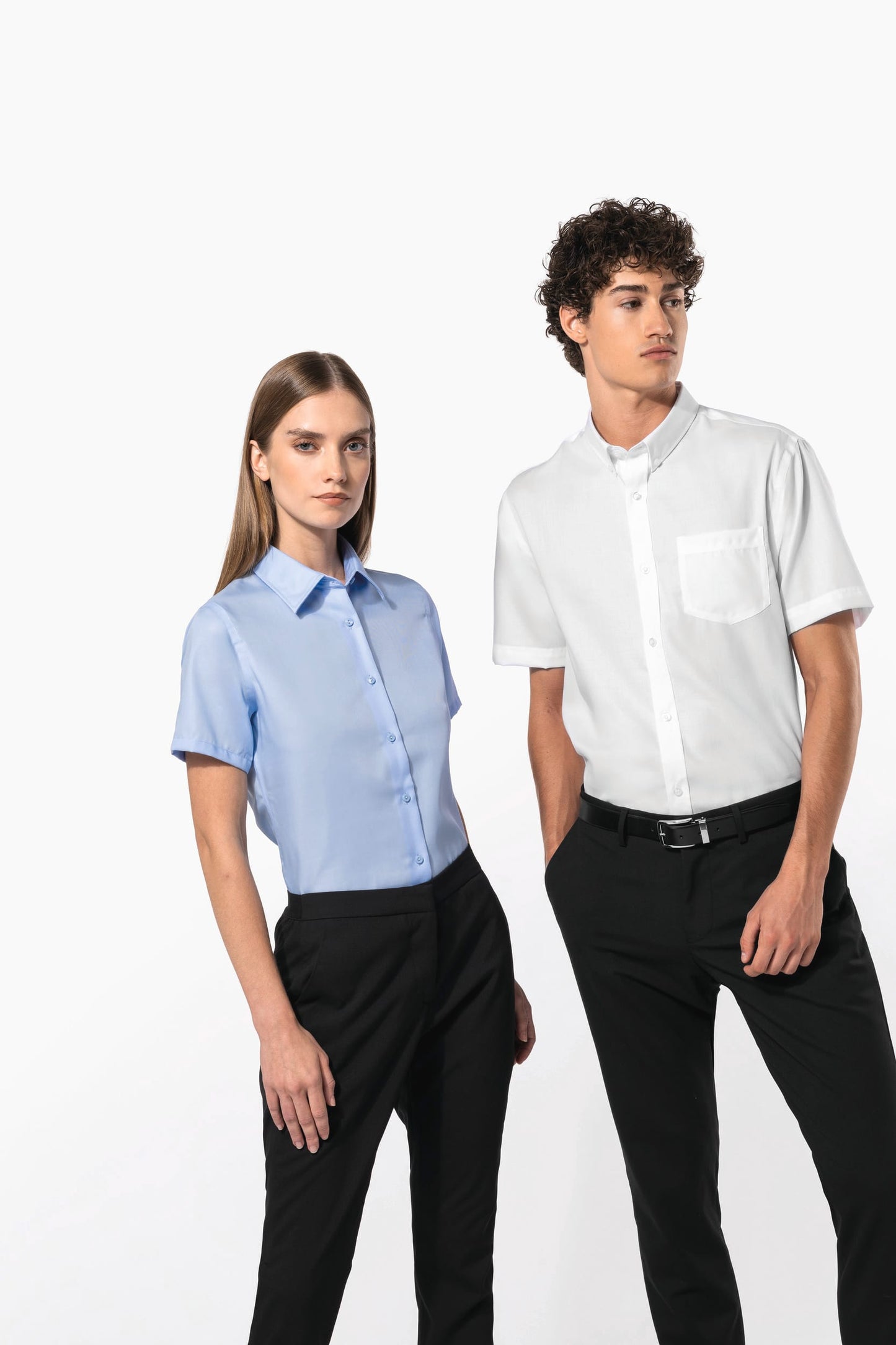 K540C - Camicia donna manica corta no stiro