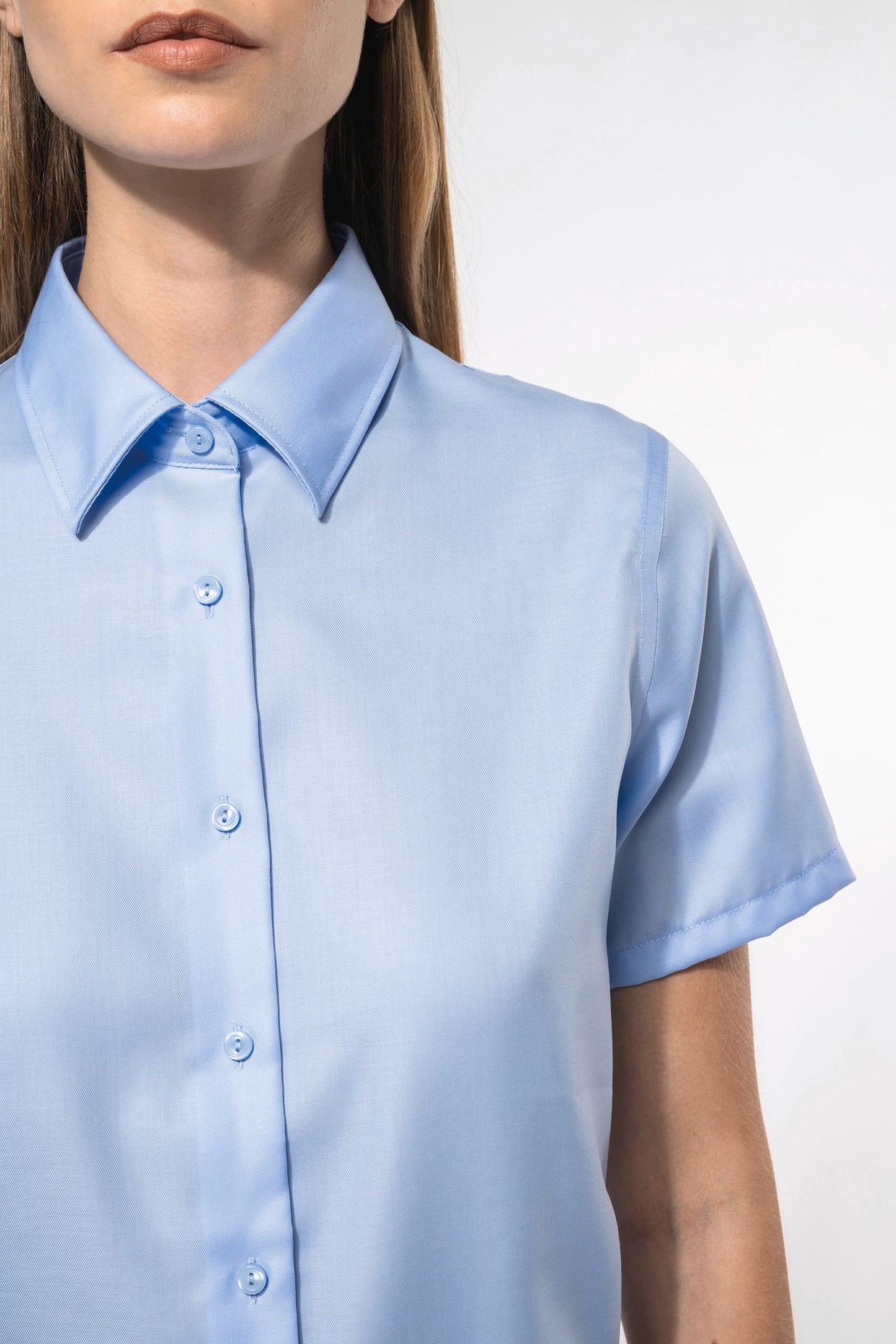 K540C - Camicia donna manica corta no stiro