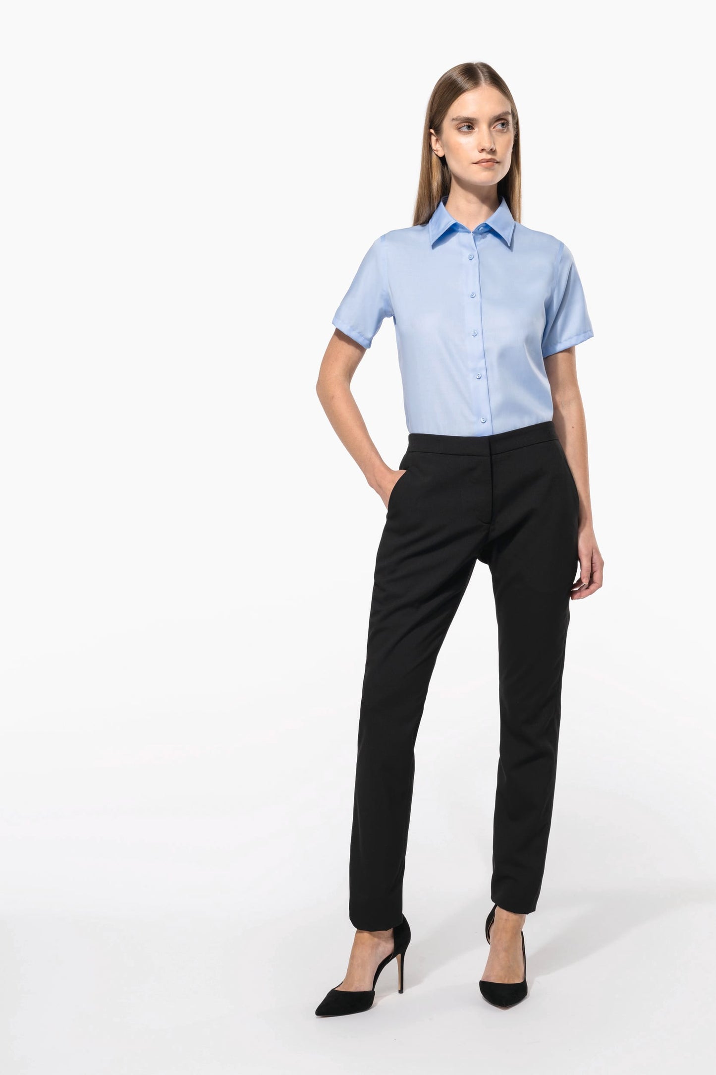 K540 - Camicia donna manica corta no stiro