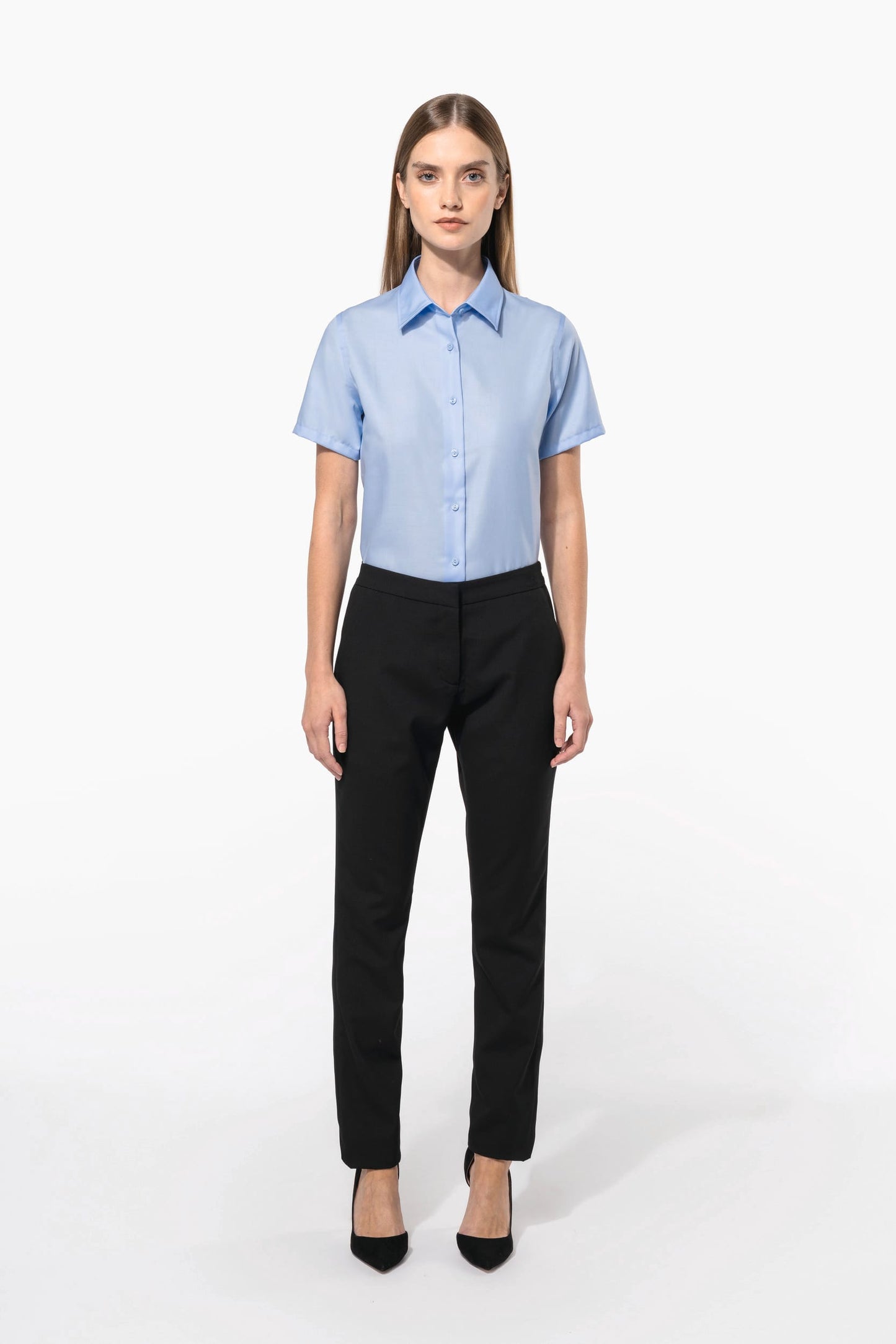 K540C - Camicia donna manica corta no stiro