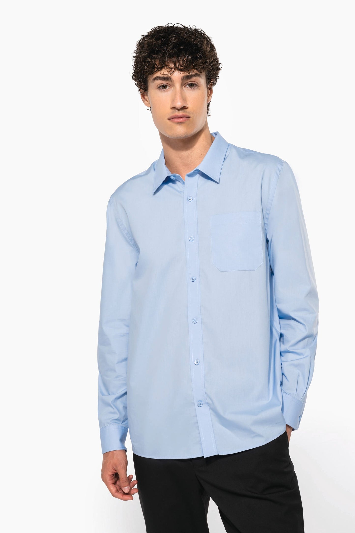 K541 - Camicia uomo in popeline manica lunga