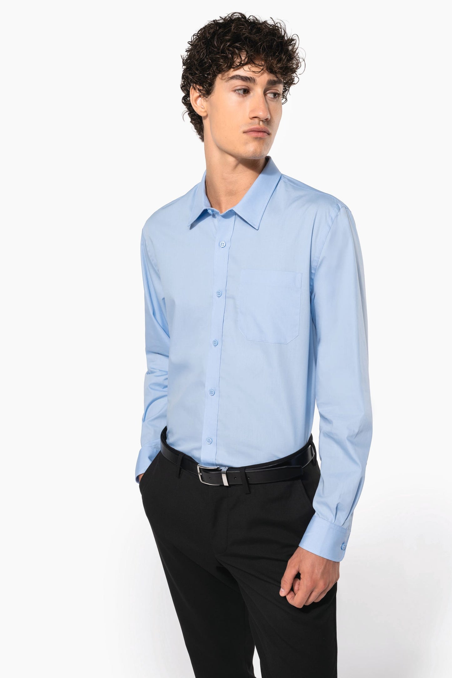 K541 - Camicia uomo in popeline manica lunga