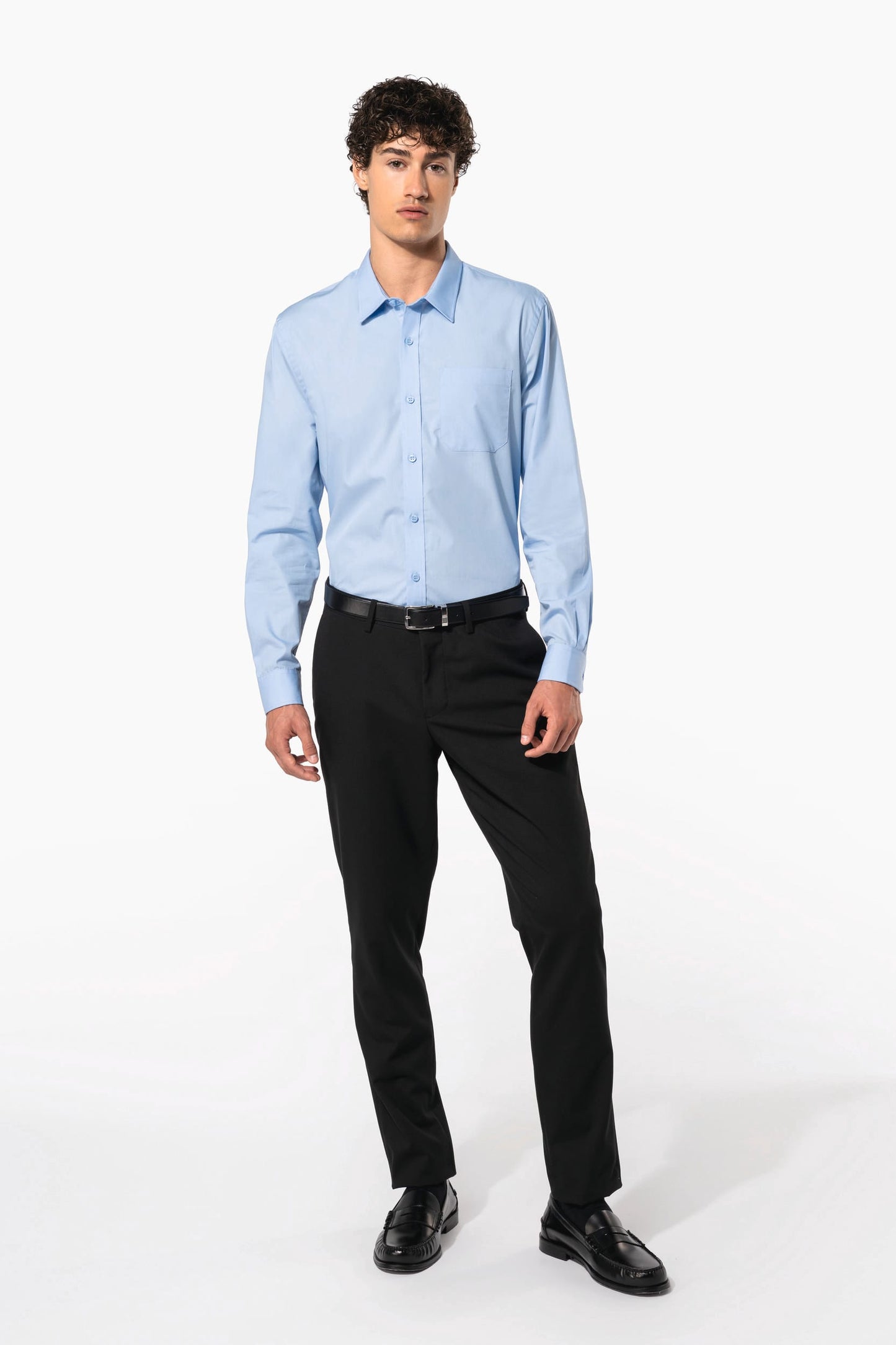 K541 - Camicia uomo in popeline manica lunga