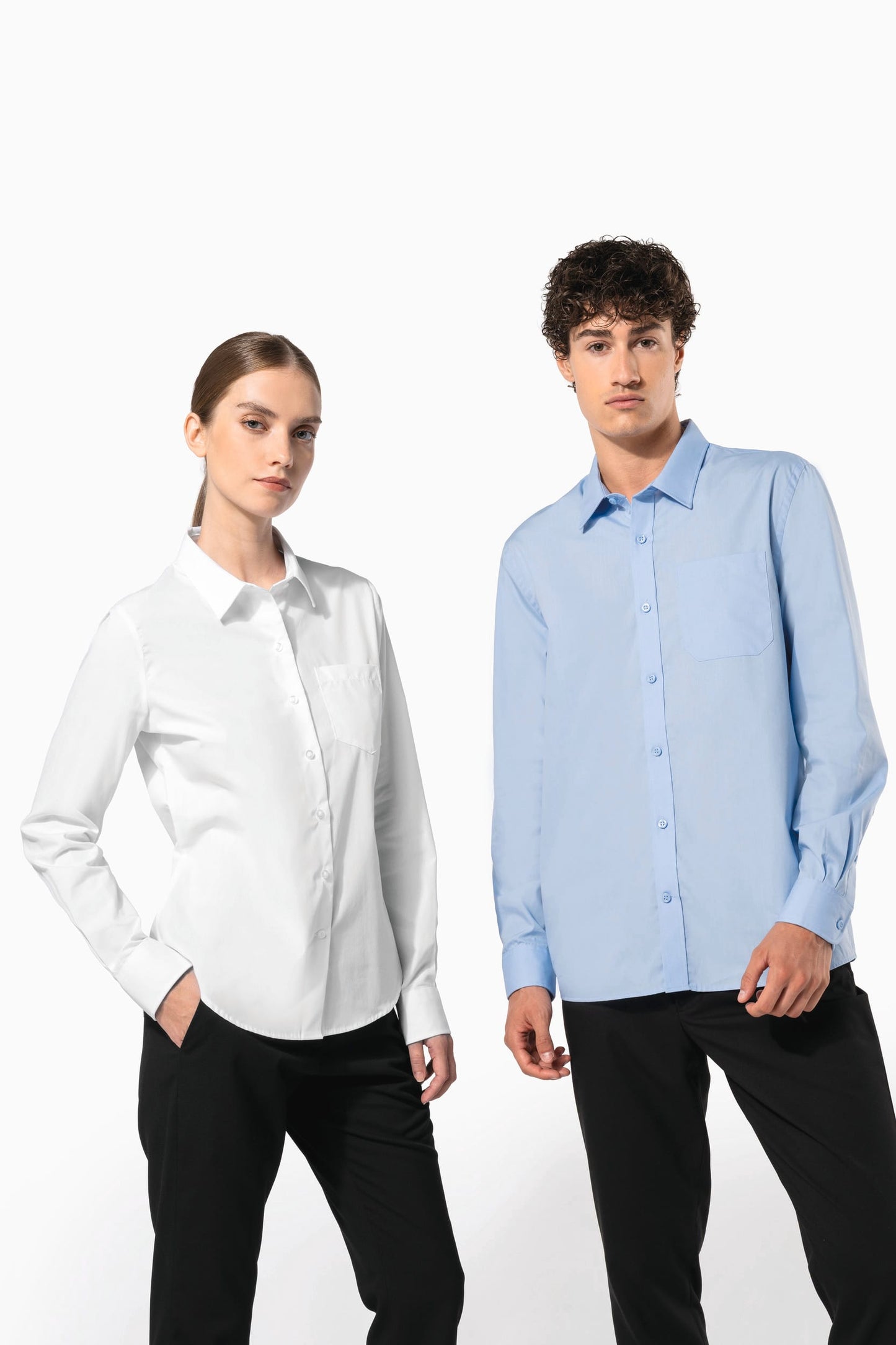 K541 - Camicia uomo in popeline manica lunga