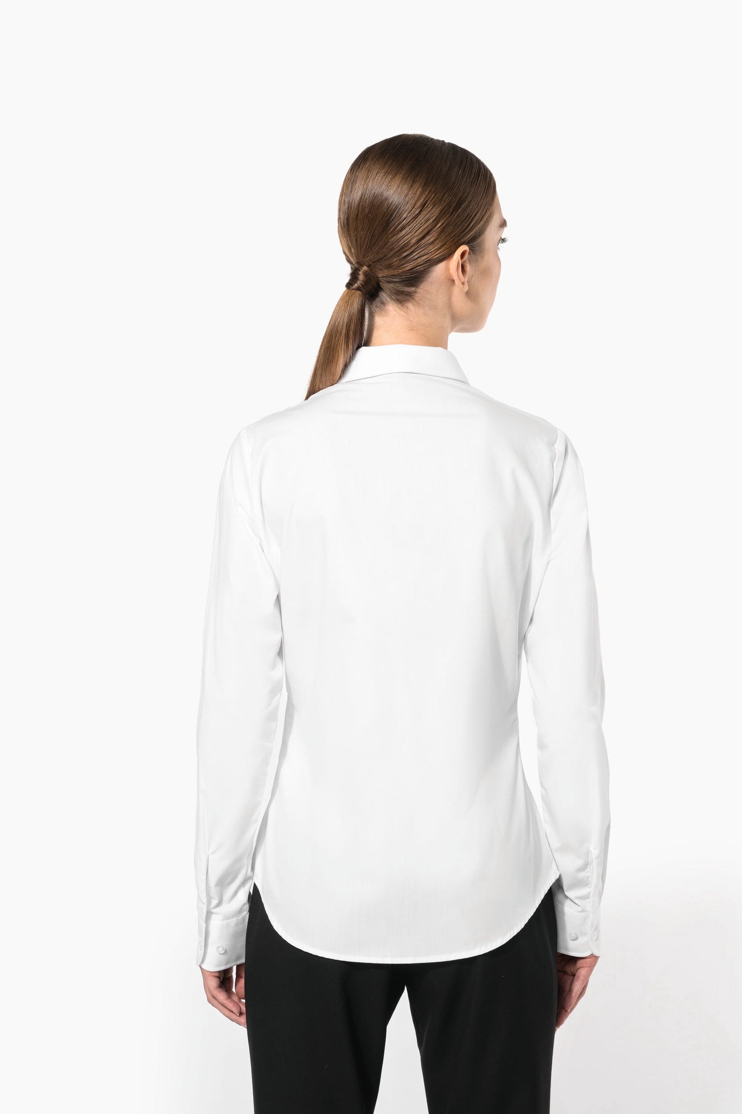 K542C - Camicia donna in popeline manica lunga