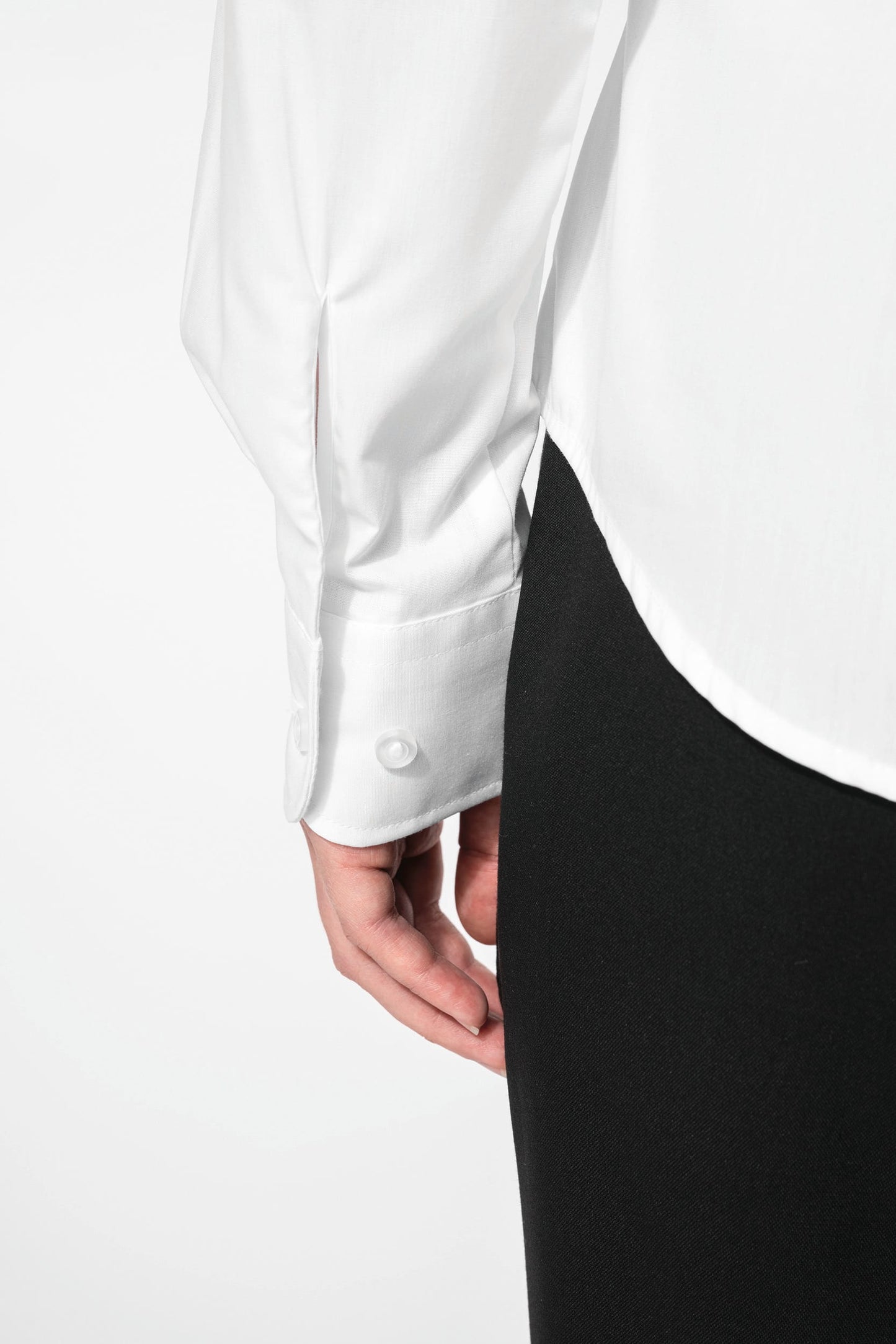 K542C - Camicia donna in popeline manica lunga