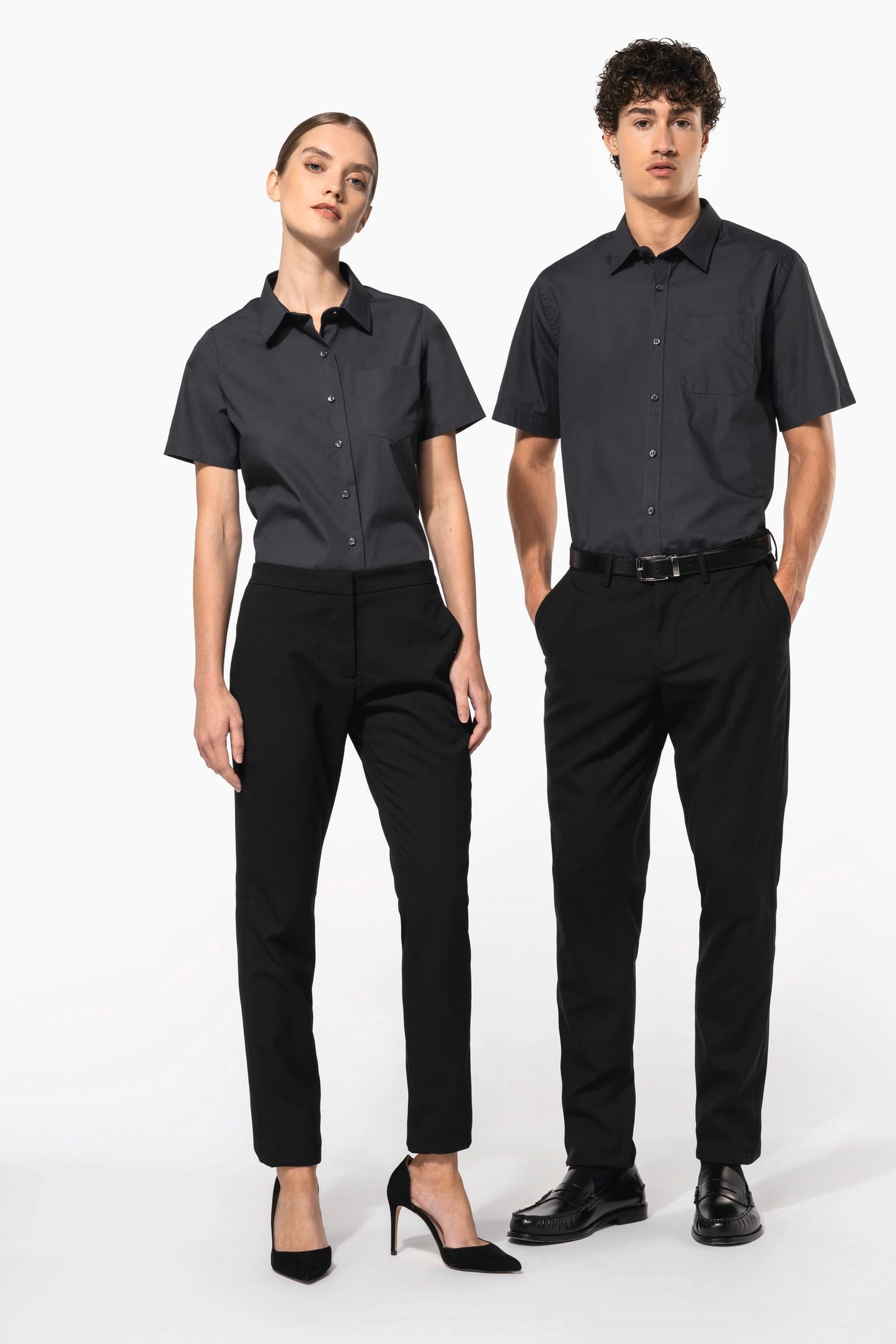 K543 - Camicia uomo in popeline manica corta