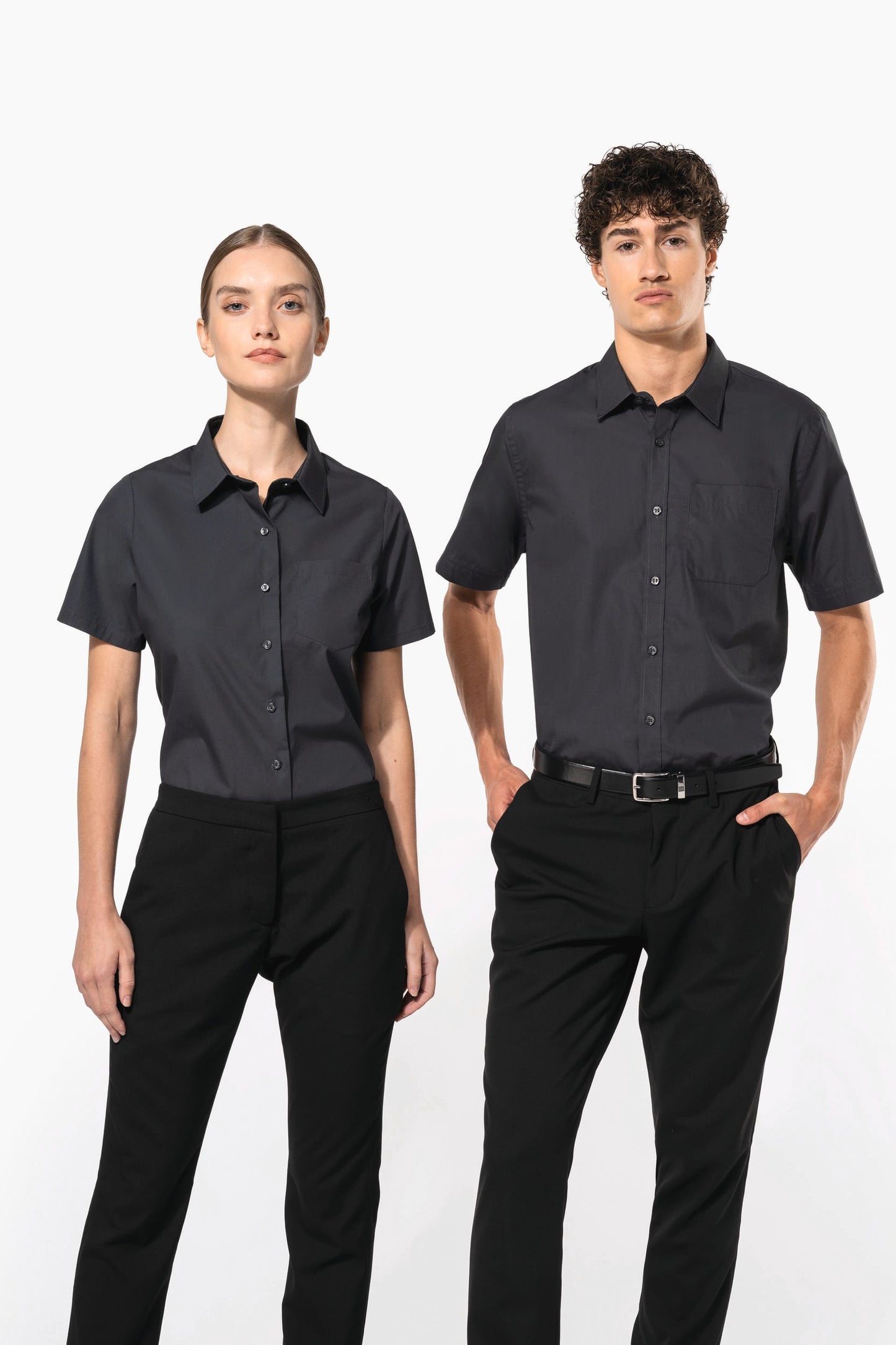 K543 - Camicia uomo in popeline manica corta