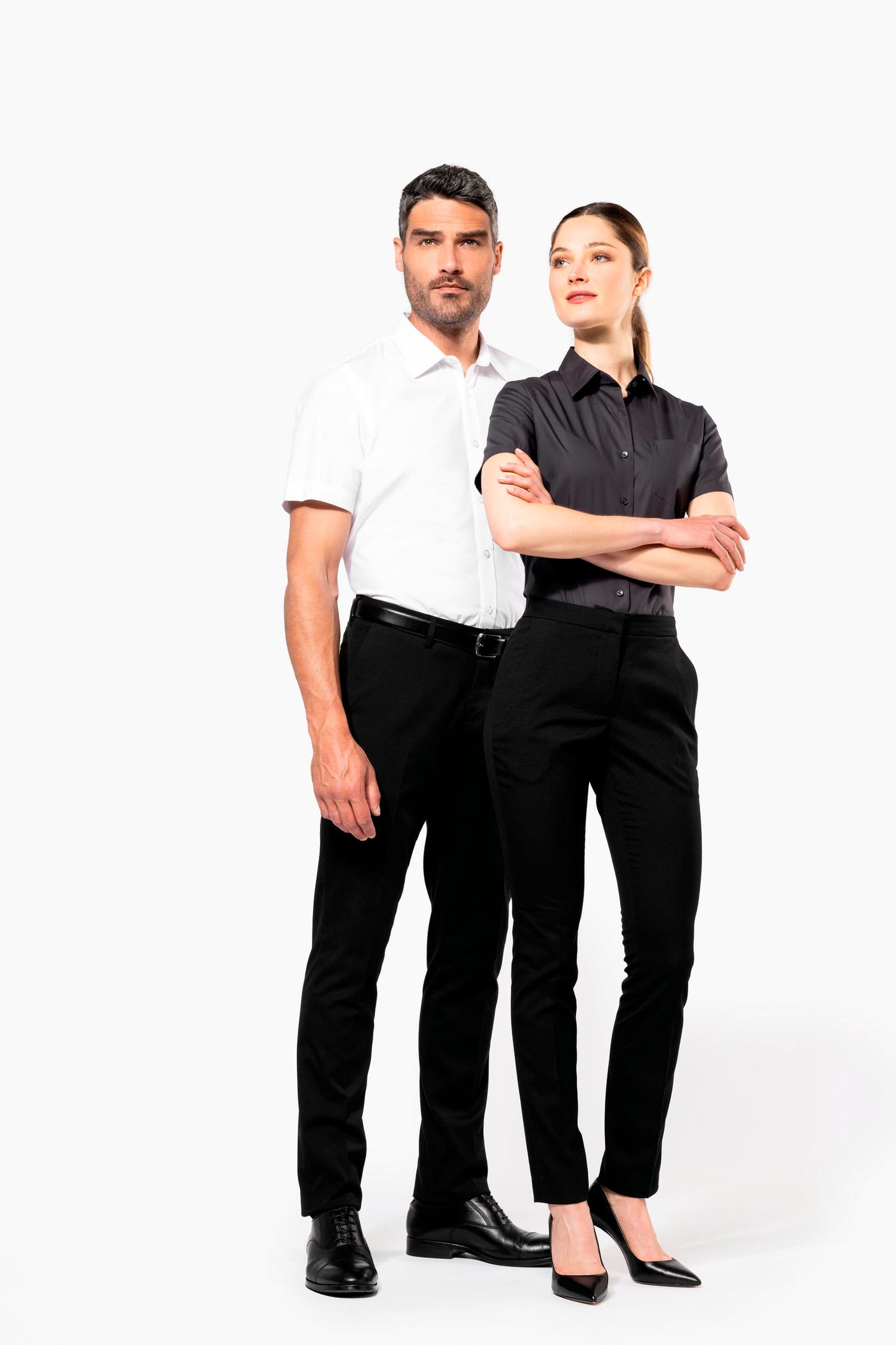 K543 - Camicia uomo in popeline manica corta