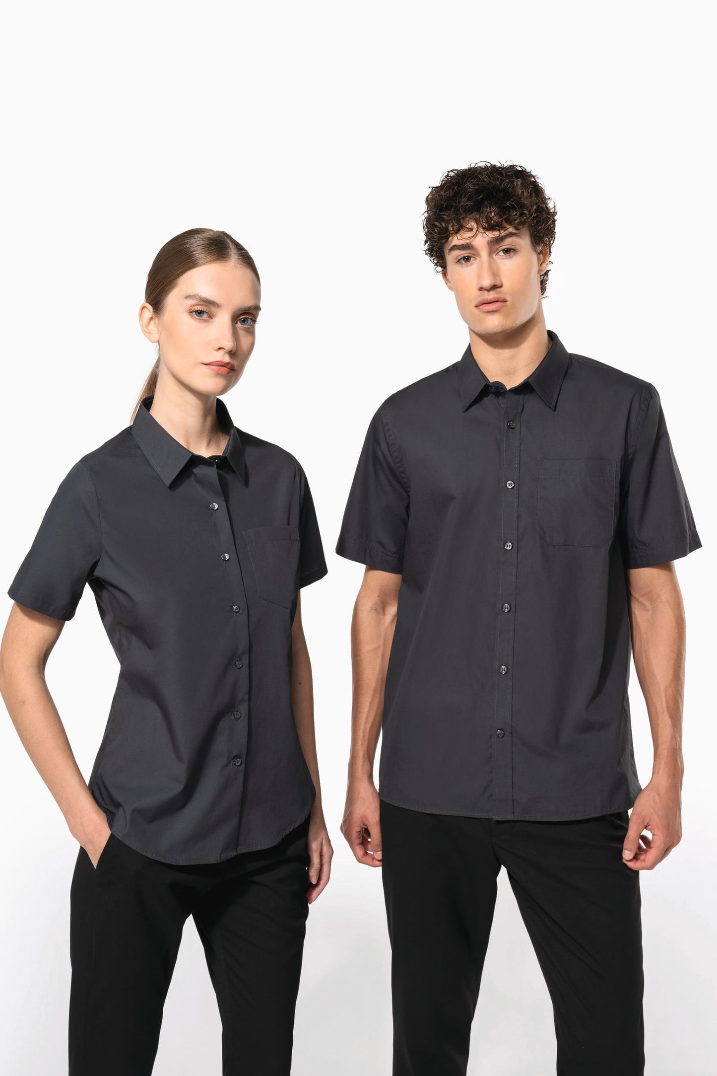 K543 - Camicia uomo in popeline manica corta