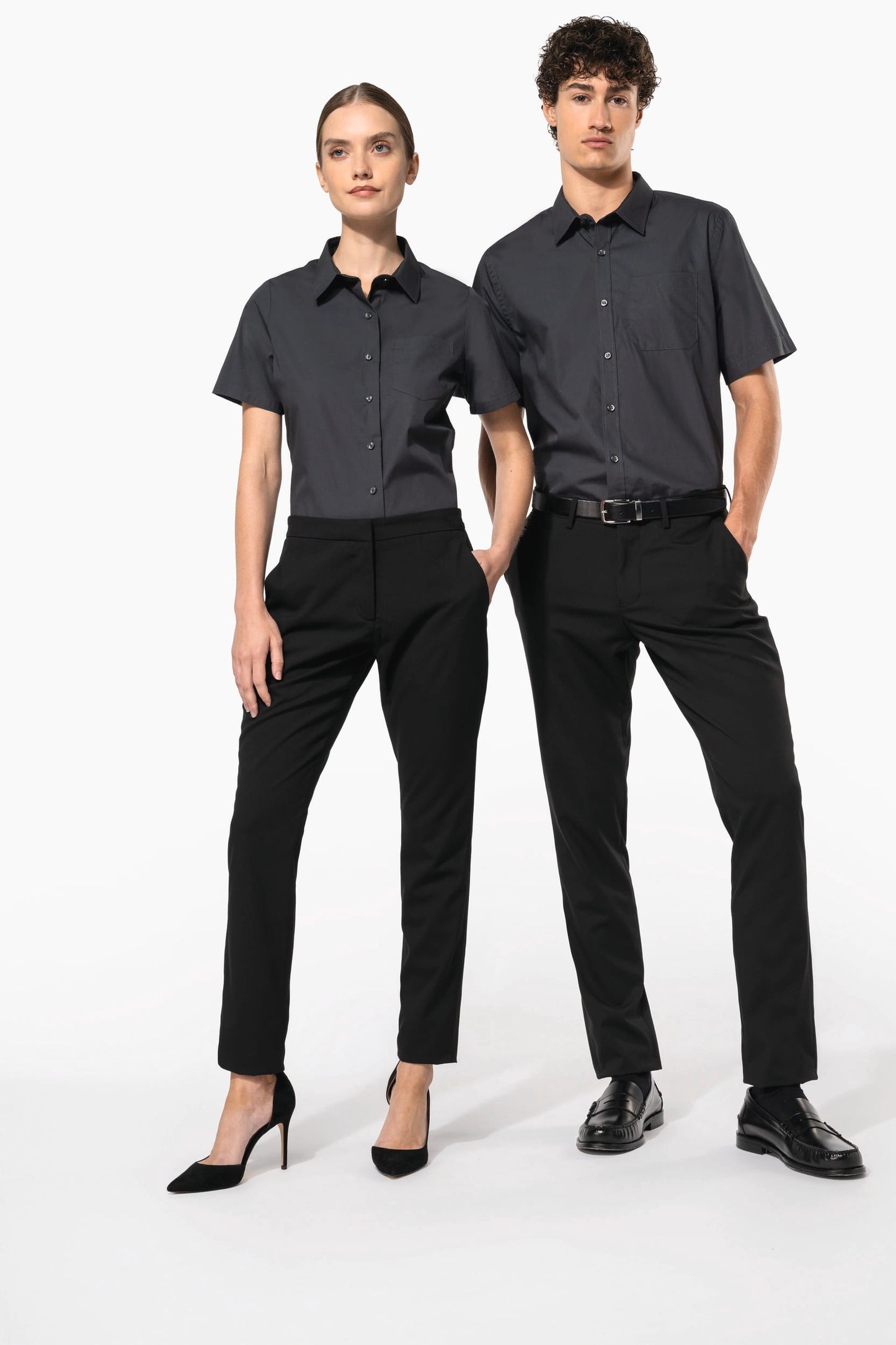 K544 - Camicia donna in popeline manica corta