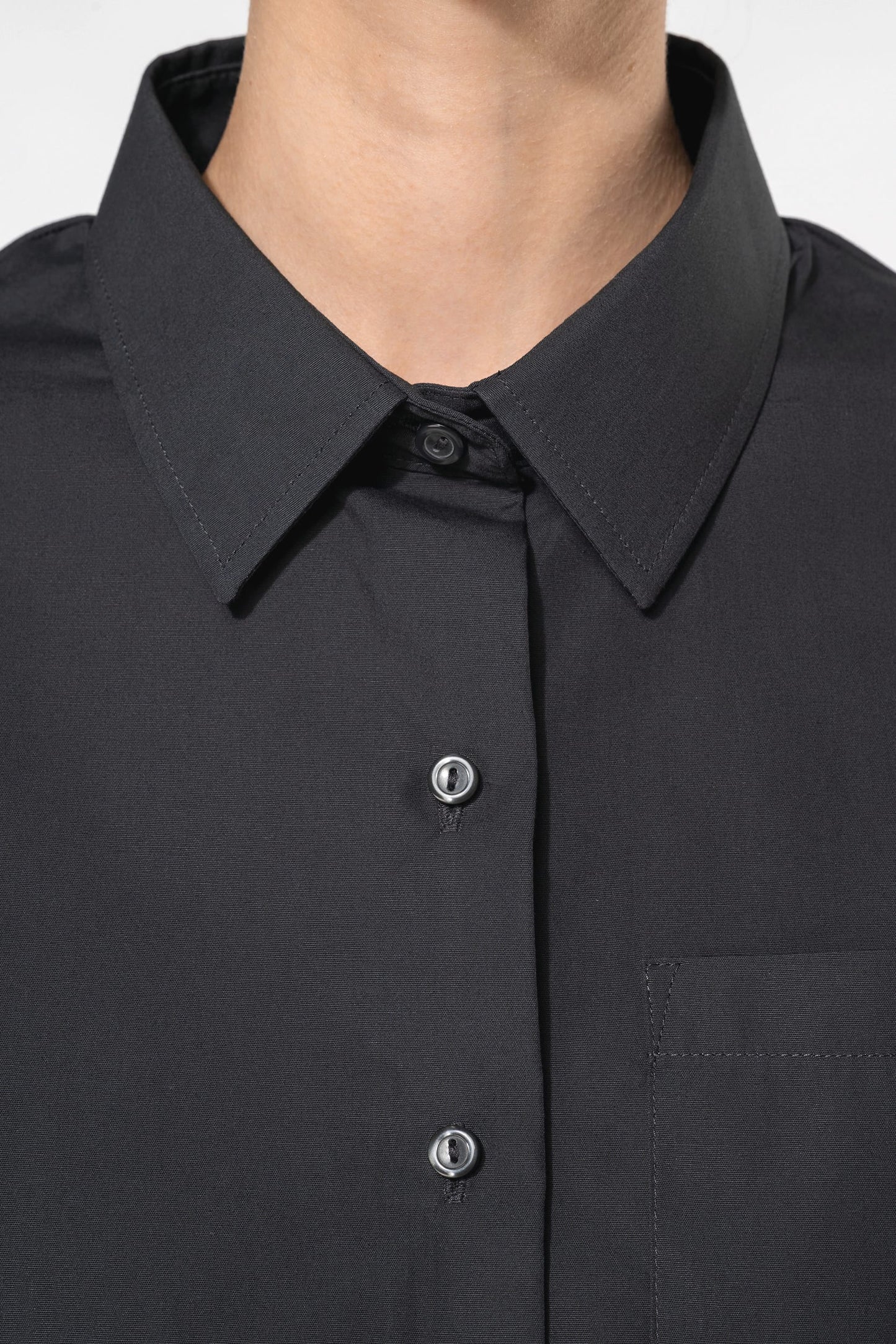 K544C - Camicia donna in popeline manica corta