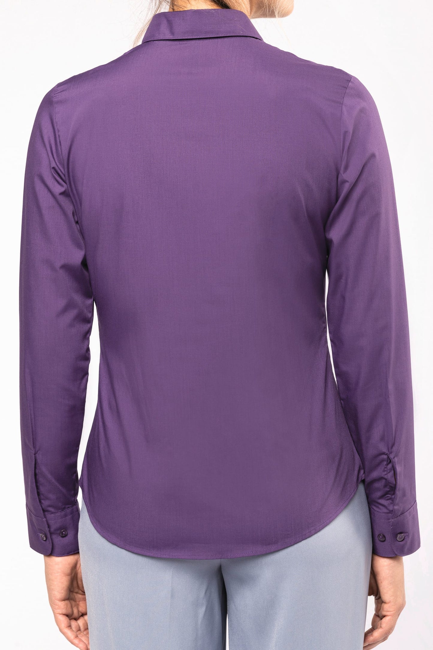 K549 - Camicia popeline policotone donna facile da lavare