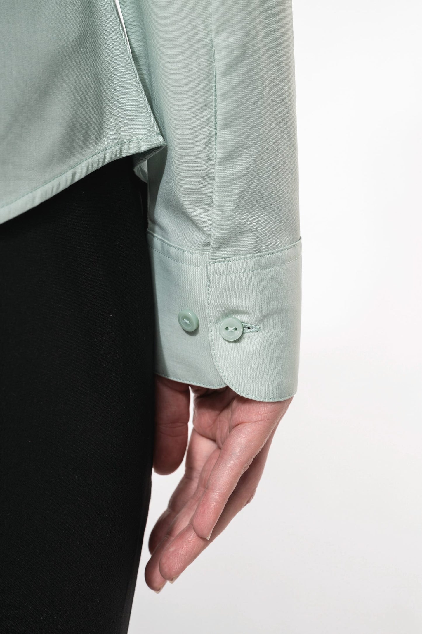 K549 - Camicia popeline policotone donna facile da lavare