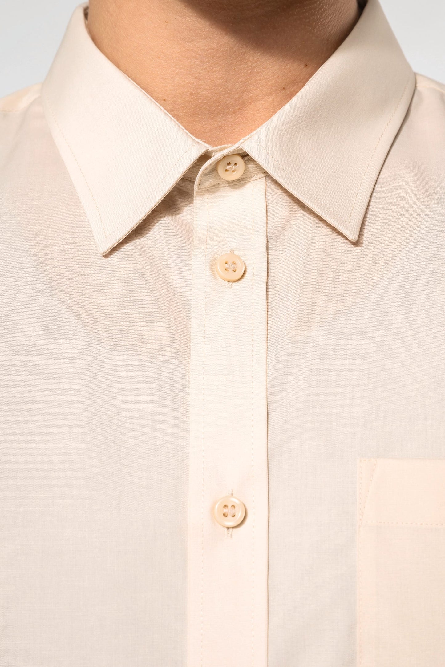 K551 - Camicia popeline policotone uomo maniche corte facile da lavare