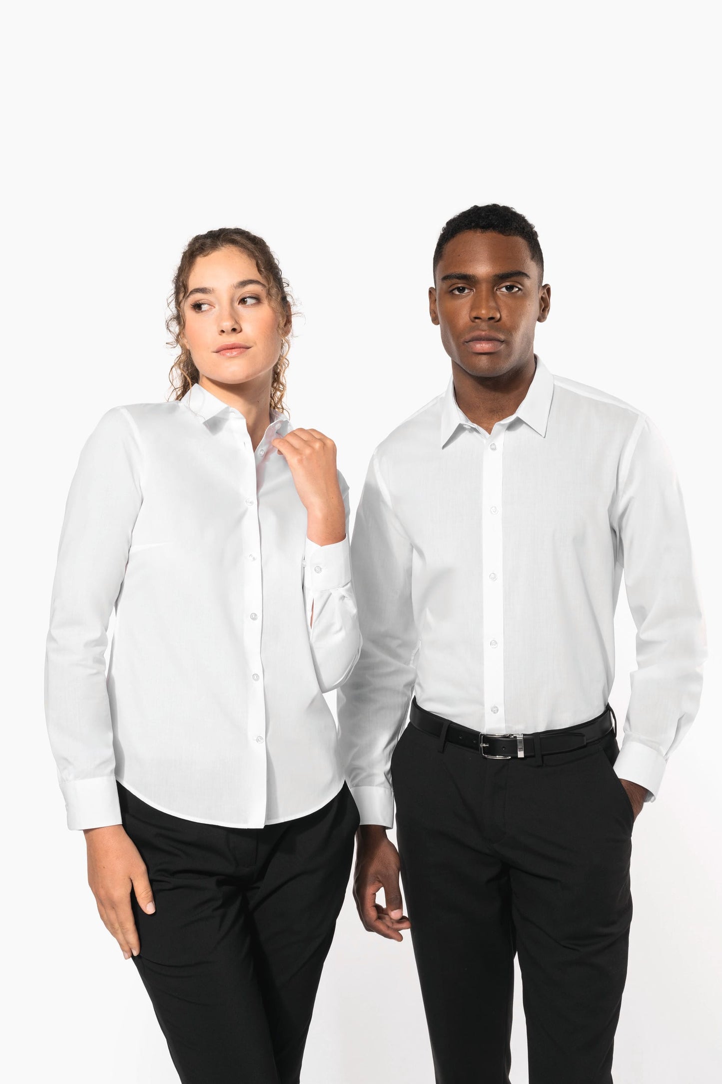 K583C - Camicia popeline policotone uomo facile da lavare