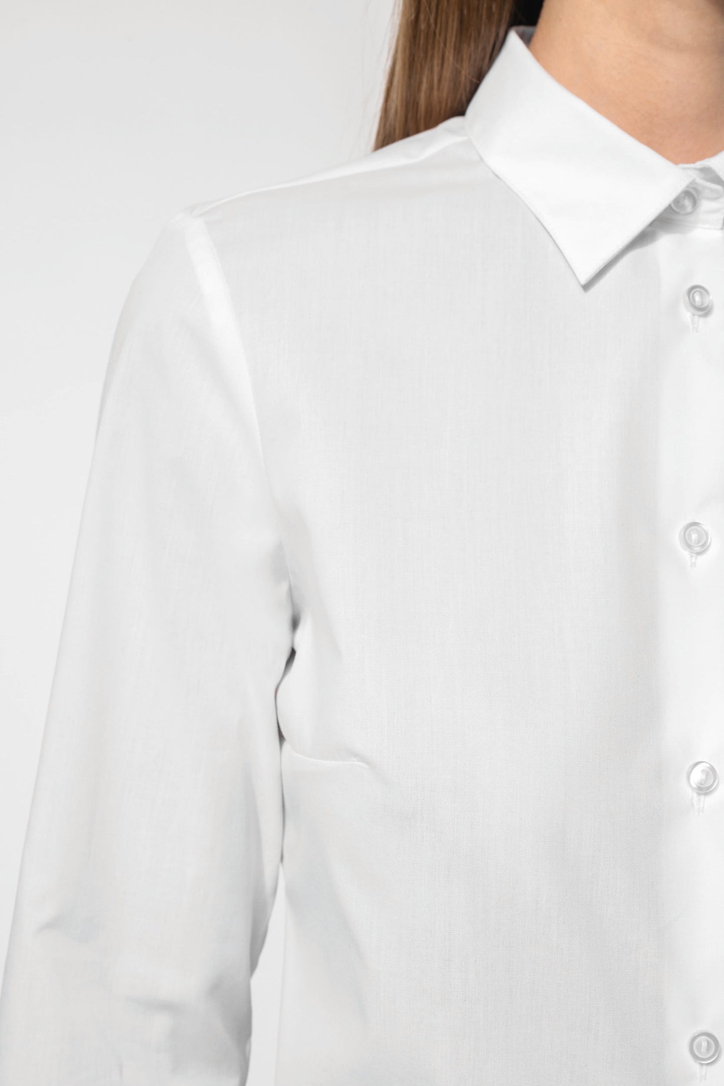 K584C - Camicia popeline policotone donna facile da lavare