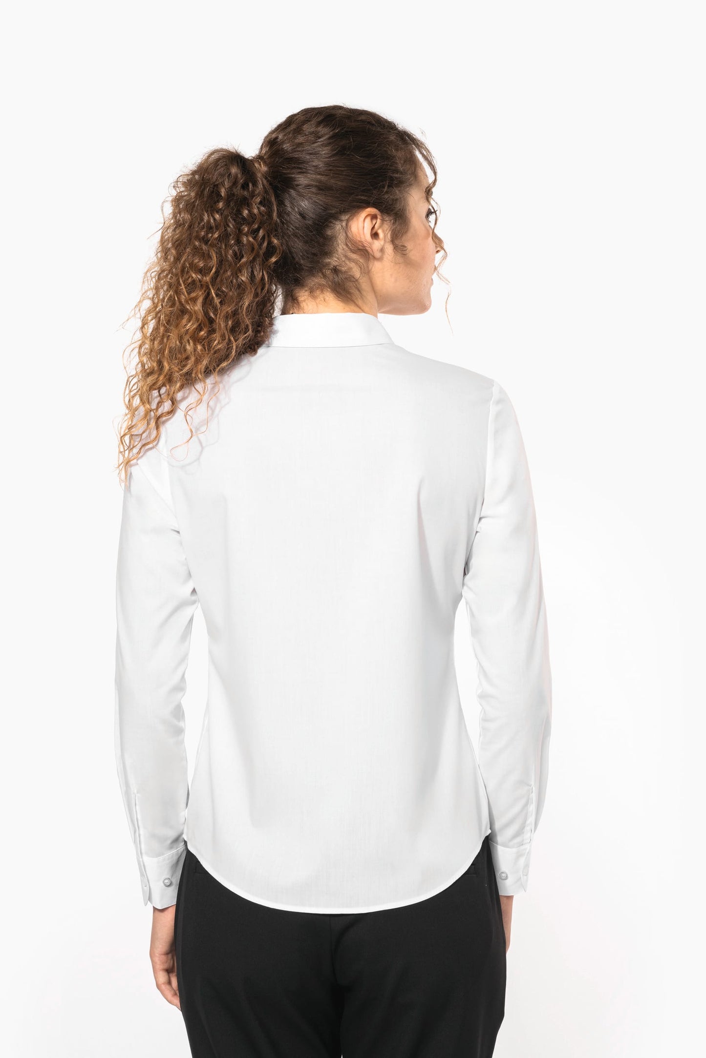 K584C - Camicia popeline policotone donna facile da lavare