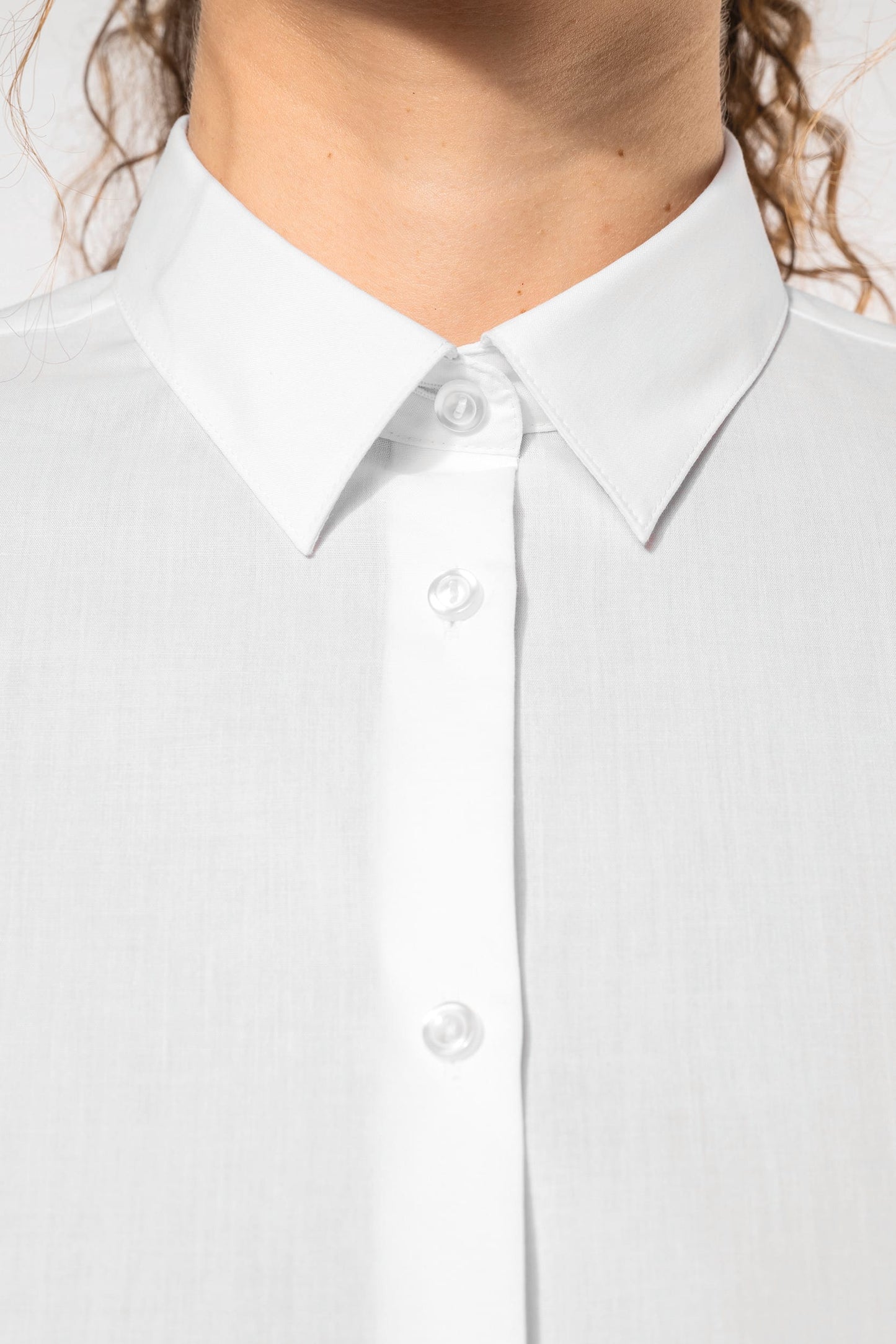 K584C - Camicia popeline policotone donna facile da lavare