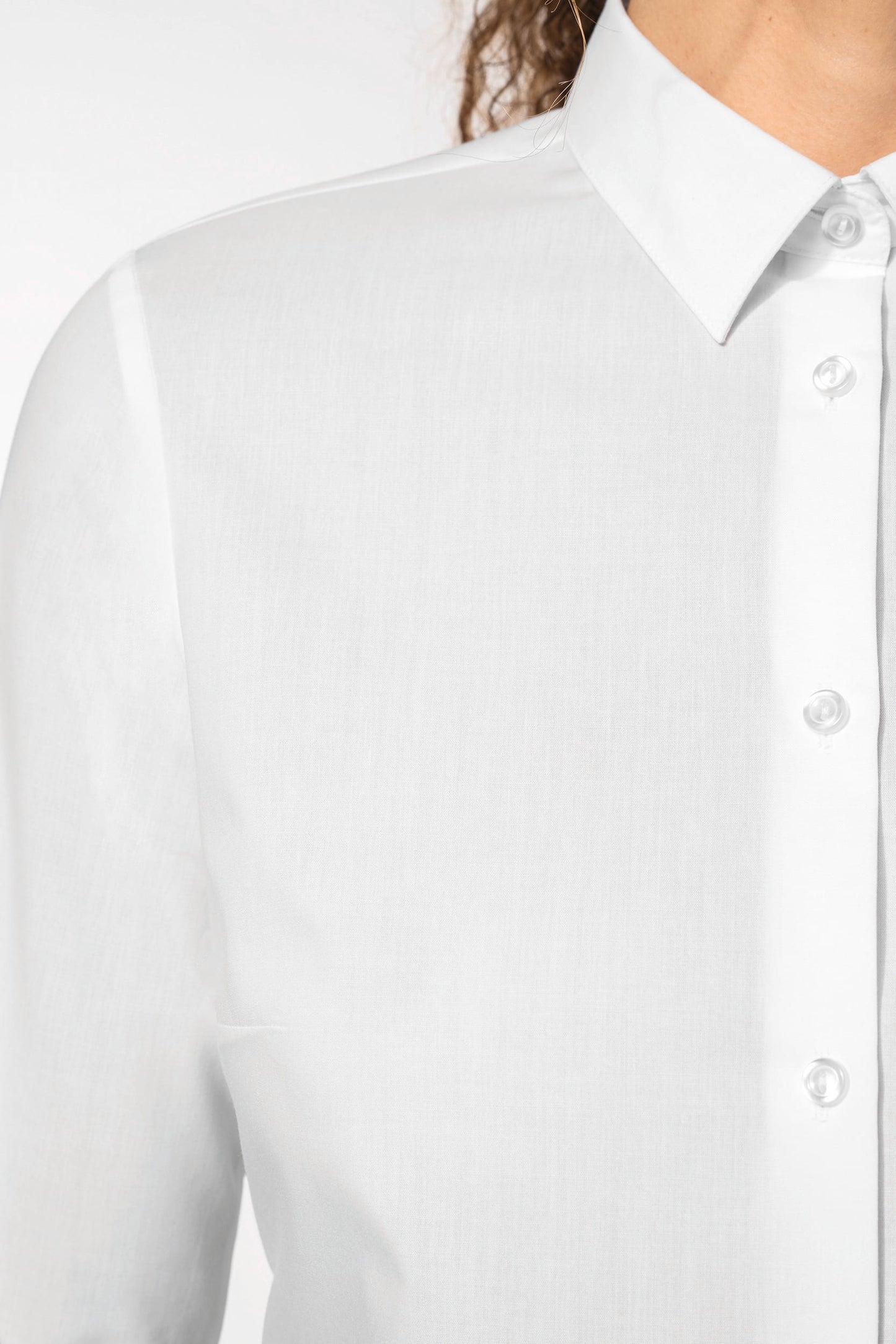 K584C - Camicia popeline policotone donna facile da lavare