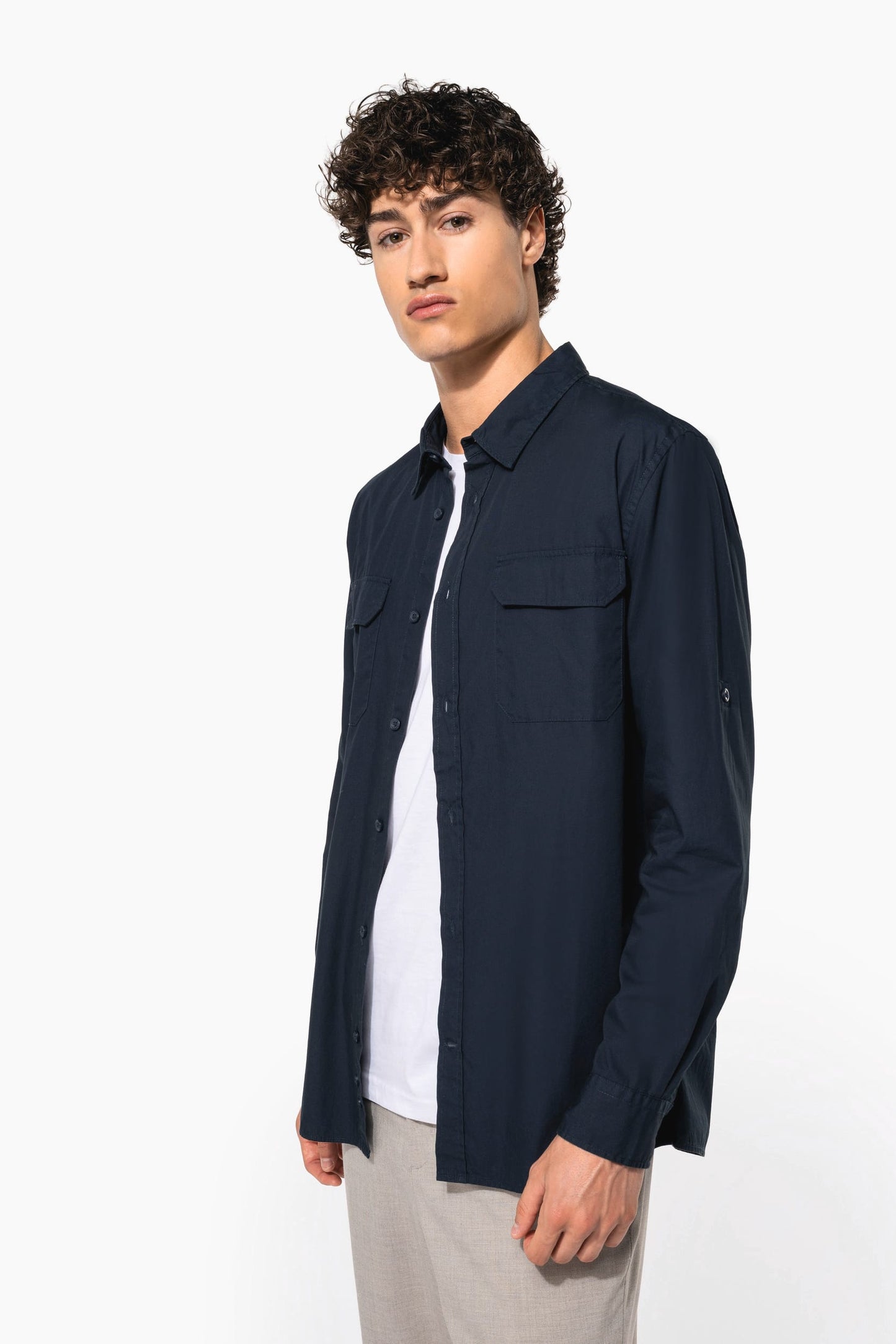 K590 - Camicia safari maniche lunghe