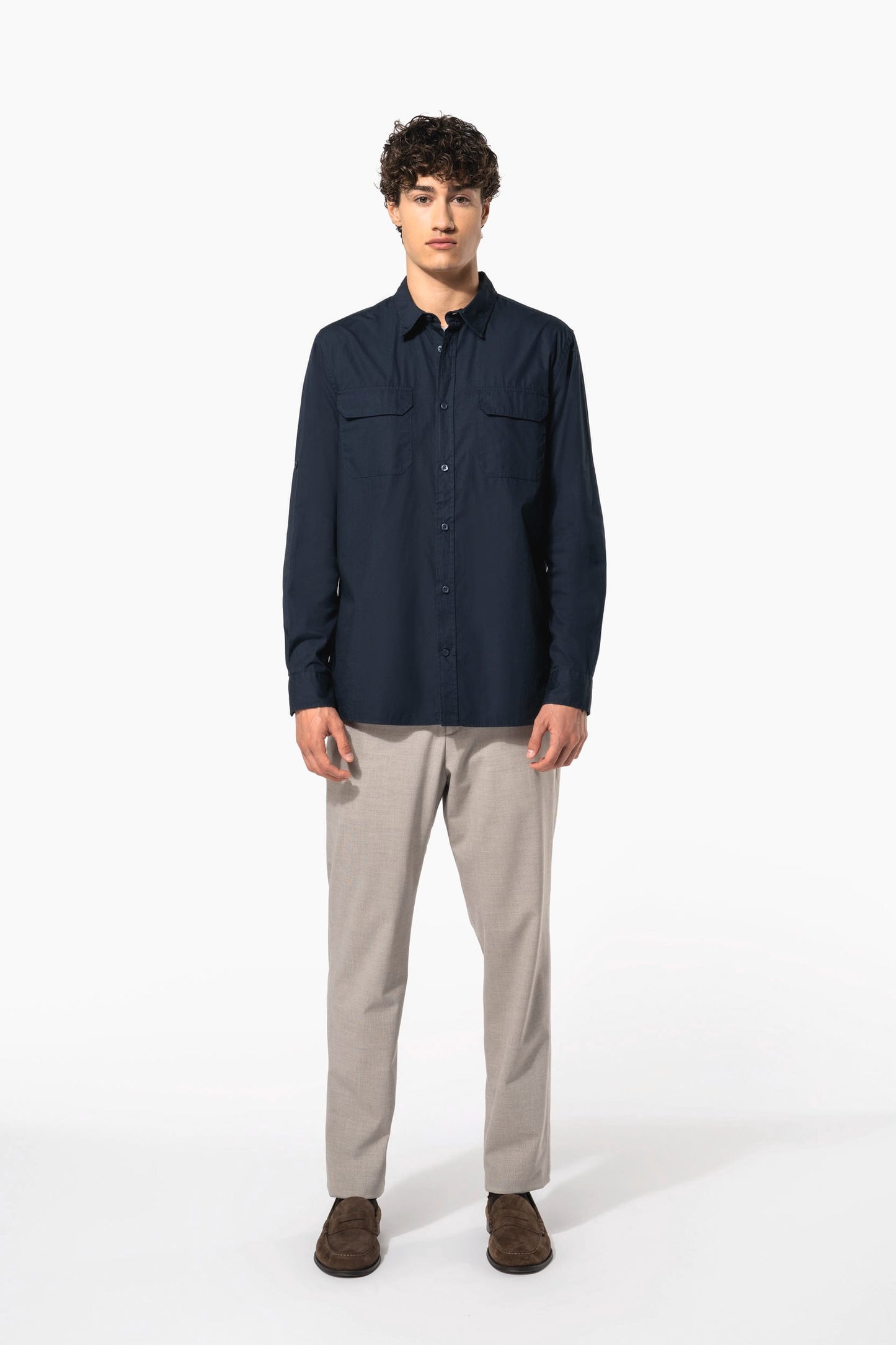 K590 - Camicia safari maniche lunghe